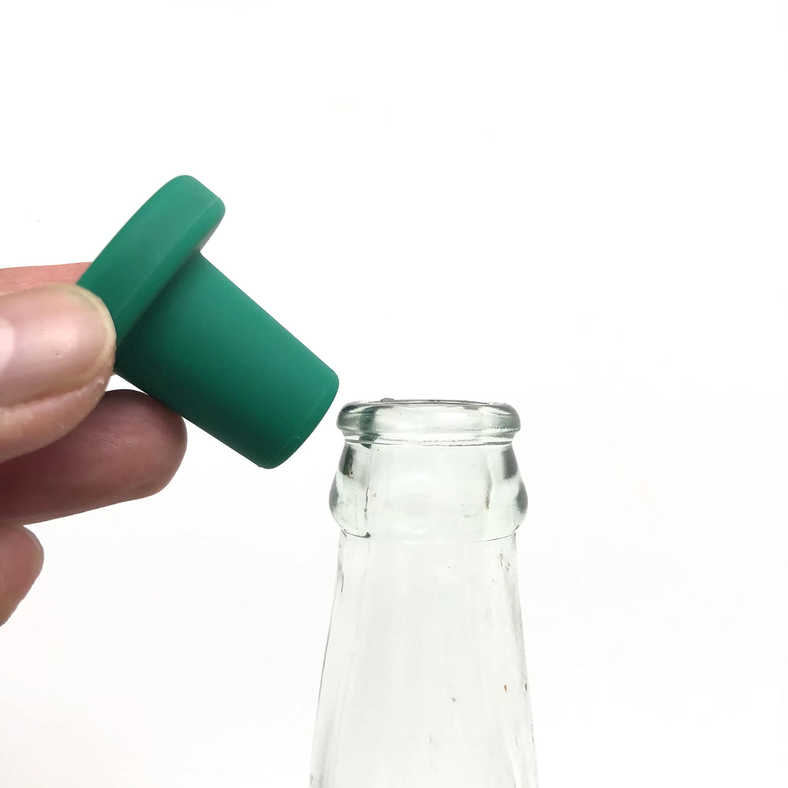 JCSMARTEC Set of 6 Lucky Clover Silicone Wine Stoppers - Beer Bottle Caps & Freshness Sealers for Wine, Champagne, and Liquor Bottles | Perfect for Home Bars, Parties, and Gifts
