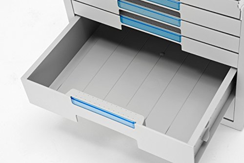 10-Drawer Locking File Cabinet with Key - Secure Storage for Office & Home - Organize Documents, Supplies & Essentials - Perfect for Desks, Closets & Workspaces