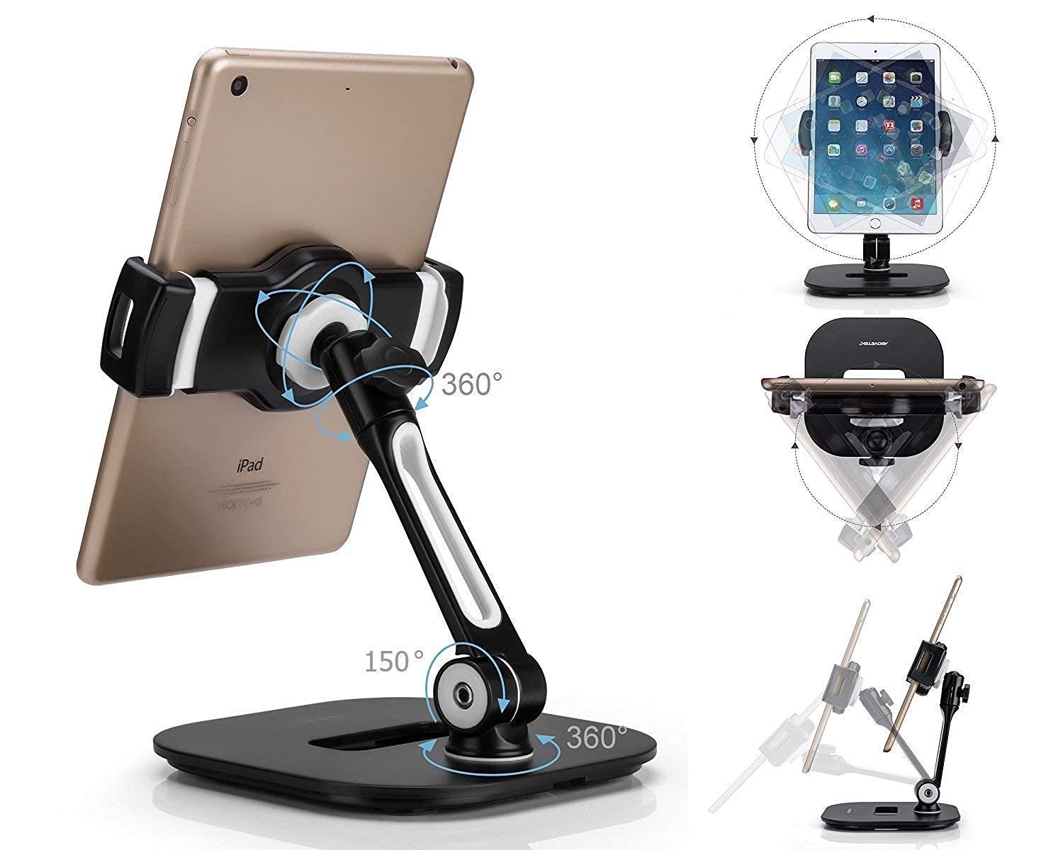 AboveTEK Adjustable Aluminum Tablet Stand Holder for 4-13.5