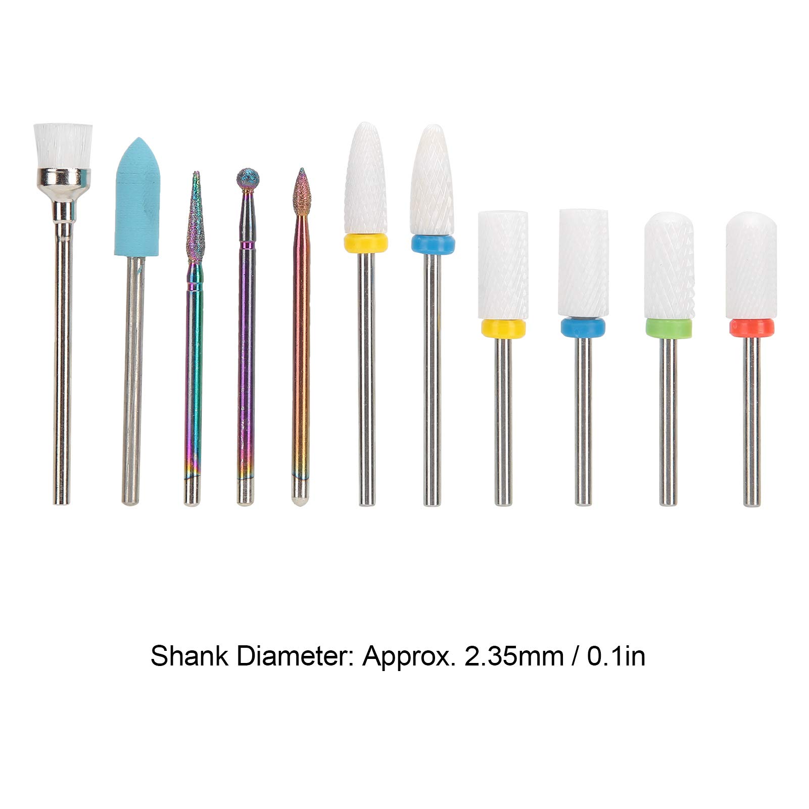Professional Tungsten Steel & Ceramic Nail Drill Bits Set - Manicure Pedicure Kit for Salon & Home Use - Nail Polish Removal, Filing & Shaping Accessories - Perfect for Nail Art, Acrylics & Gel Extensions