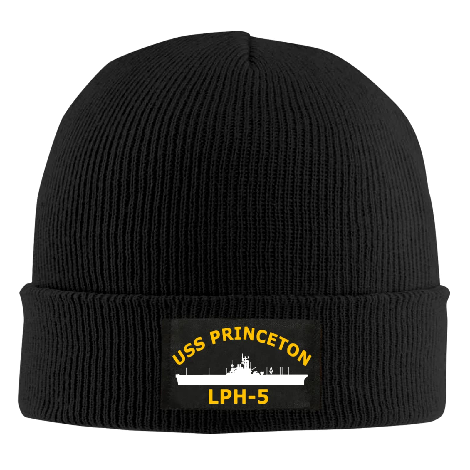 LEILEIflag CVN 68 USS Nimitz Unisex Knit Beanie - Warm Winter Skull Cap for Men & Women | Perfect for Military Enthusiasts, Outdoor Activities & Cold Weather