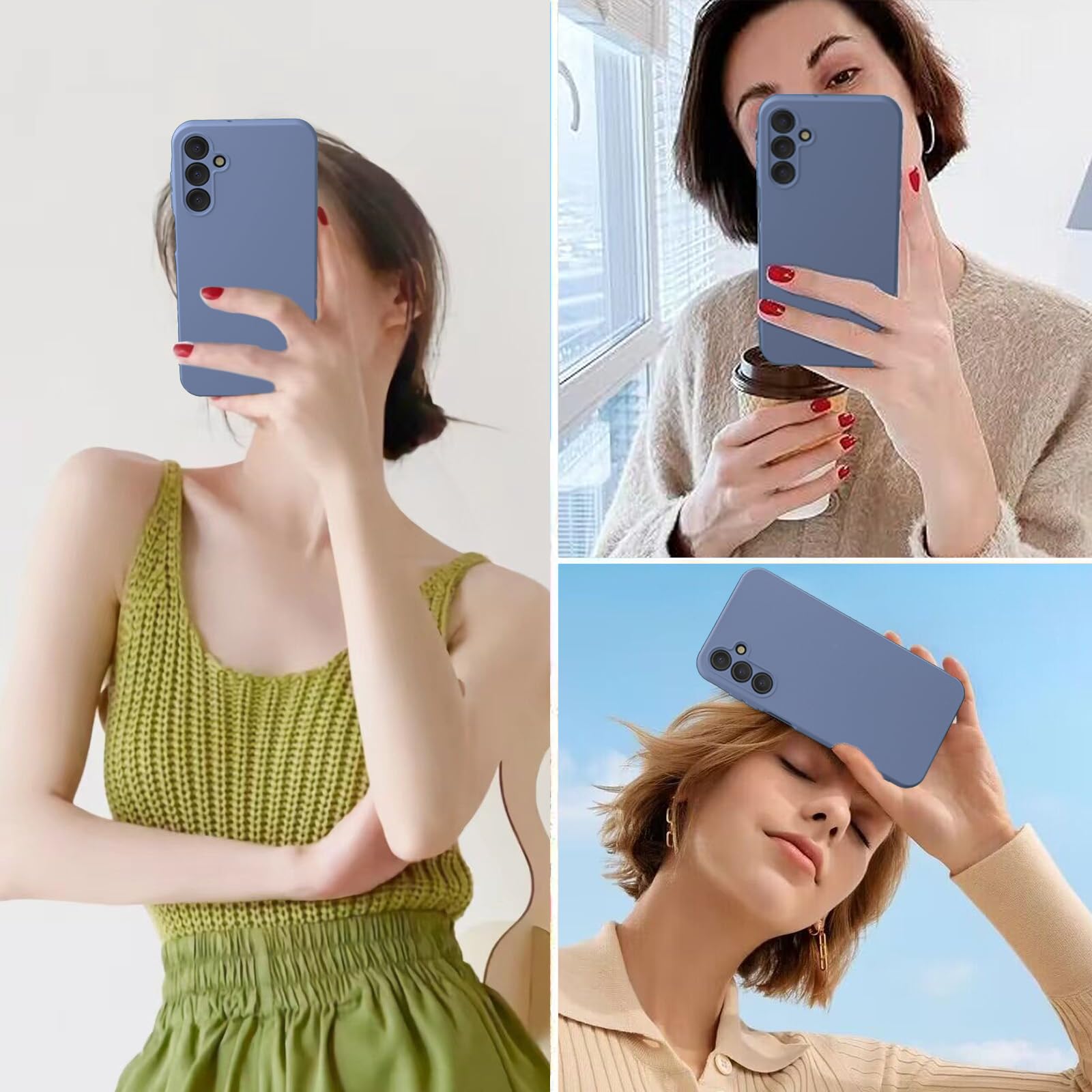 Premium Shockproof Silicone TPU Case for Samsung Galaxy A35 5G - Slim Fit with Soft Anti-Scratch Microfiber Lining & Includes 2 Pack Screen Protectors (Grey) - Perfect for Everyday Protection, Work & Outdoor Activities