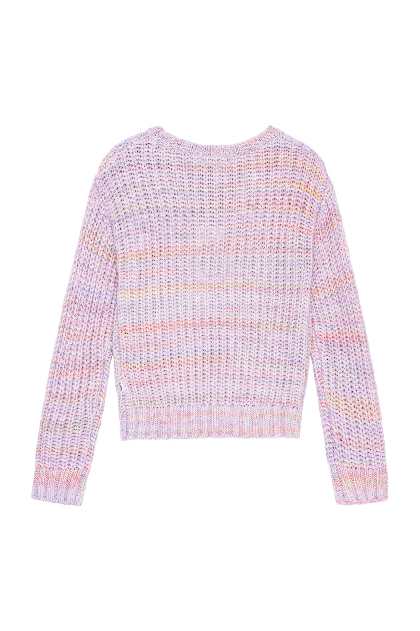 Gaylen Multi Lavender Jumper for Girls - Soft Cotton Knit Sweater with Floral Embroidery | Perfect for School, Playdates & Family Photos
