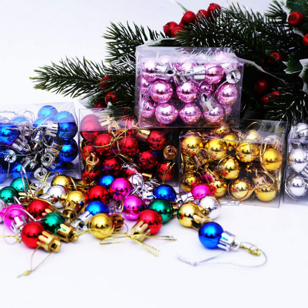 24-Piece Shatterproof Silver Christmas Ornament Balls - Mini Xmas Tree Decorations, Wreath Pendants for Holiday, Halloween & Party Decor - Durable & Festive Holiday Decor for Home, Office & Outdoor Use
