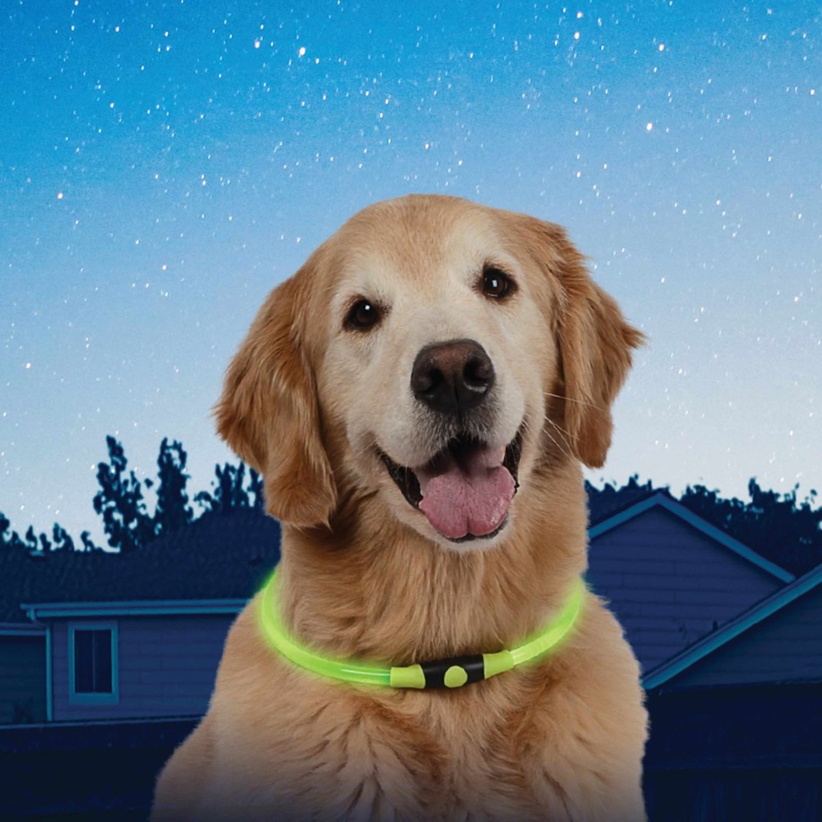 Nite Ize NITEHOWL® LED Safety Necklace - High Visibility Light Up Dog Collar for Night Walking, Running, and Outdoor Adventures