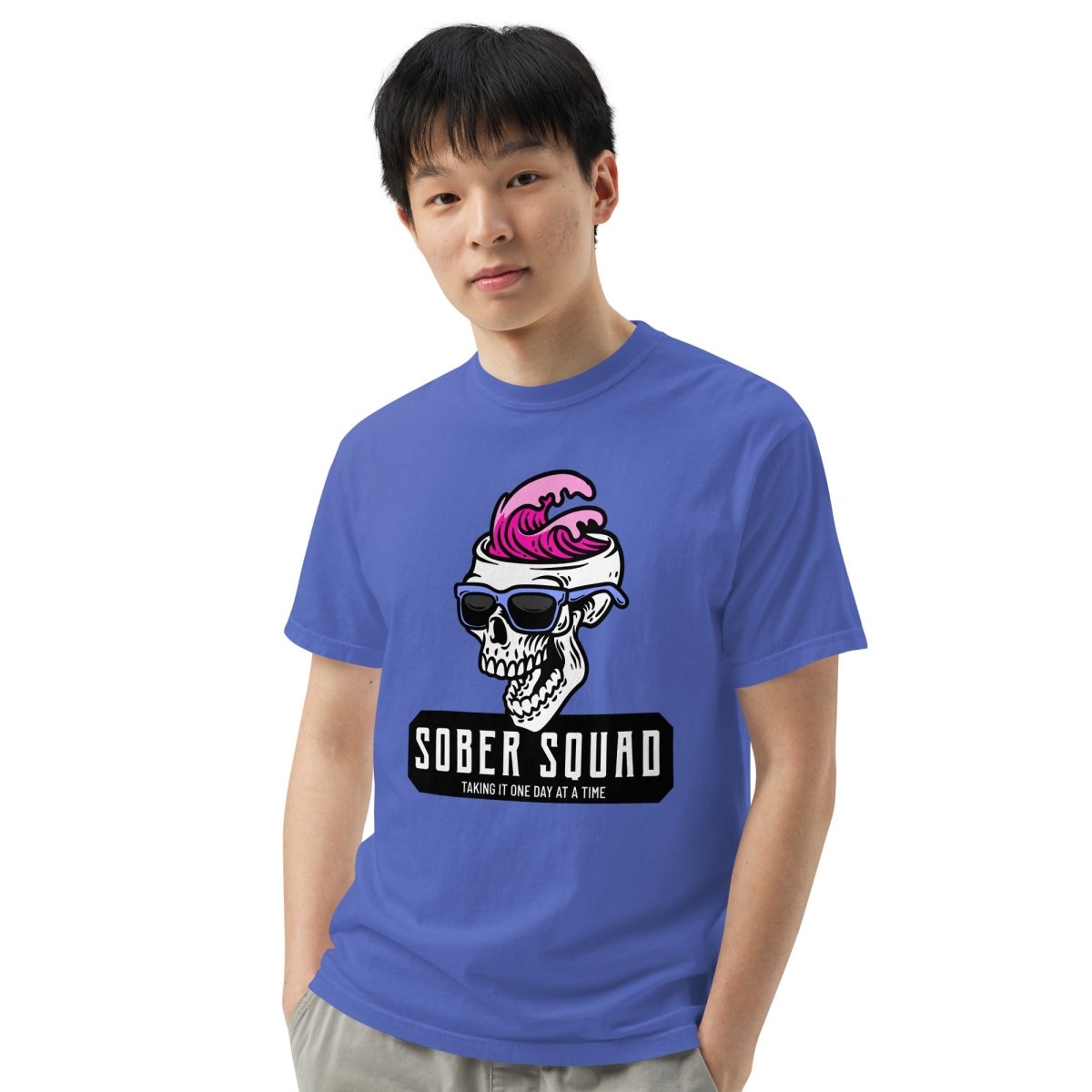 Sober Squad Unisex Heavyweight Cotton T-Shirt - Comfortable & Durable Casual Wear for Everyday Use, Gym, and Outings