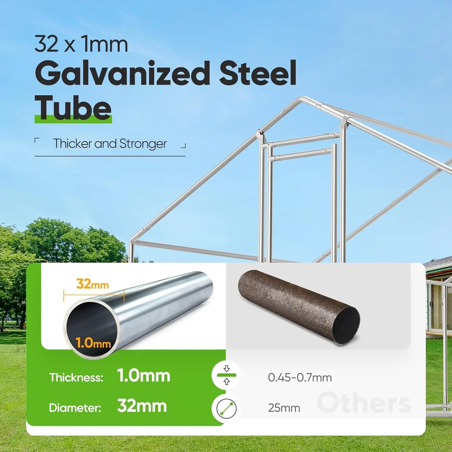 Premium Large Walk-In Chicken Coop with Run - Spacious Poultry House for 10-15 Hens - Weatherproof Outdoor Chicken Pen for Backyard Farming & Free Range Eggs