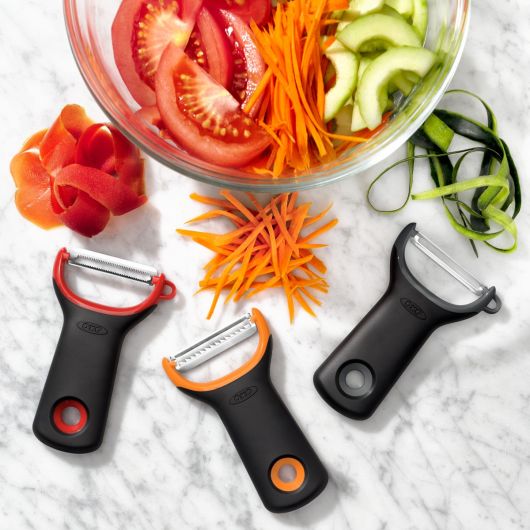 3-Piece Premium Vegetable Peeler Set with Assorted Blades - Stainless Steel Kitchen Tools for Peeling, Slicing & Julienning - Perfect for Potatoes, Carrots, Apples & More
