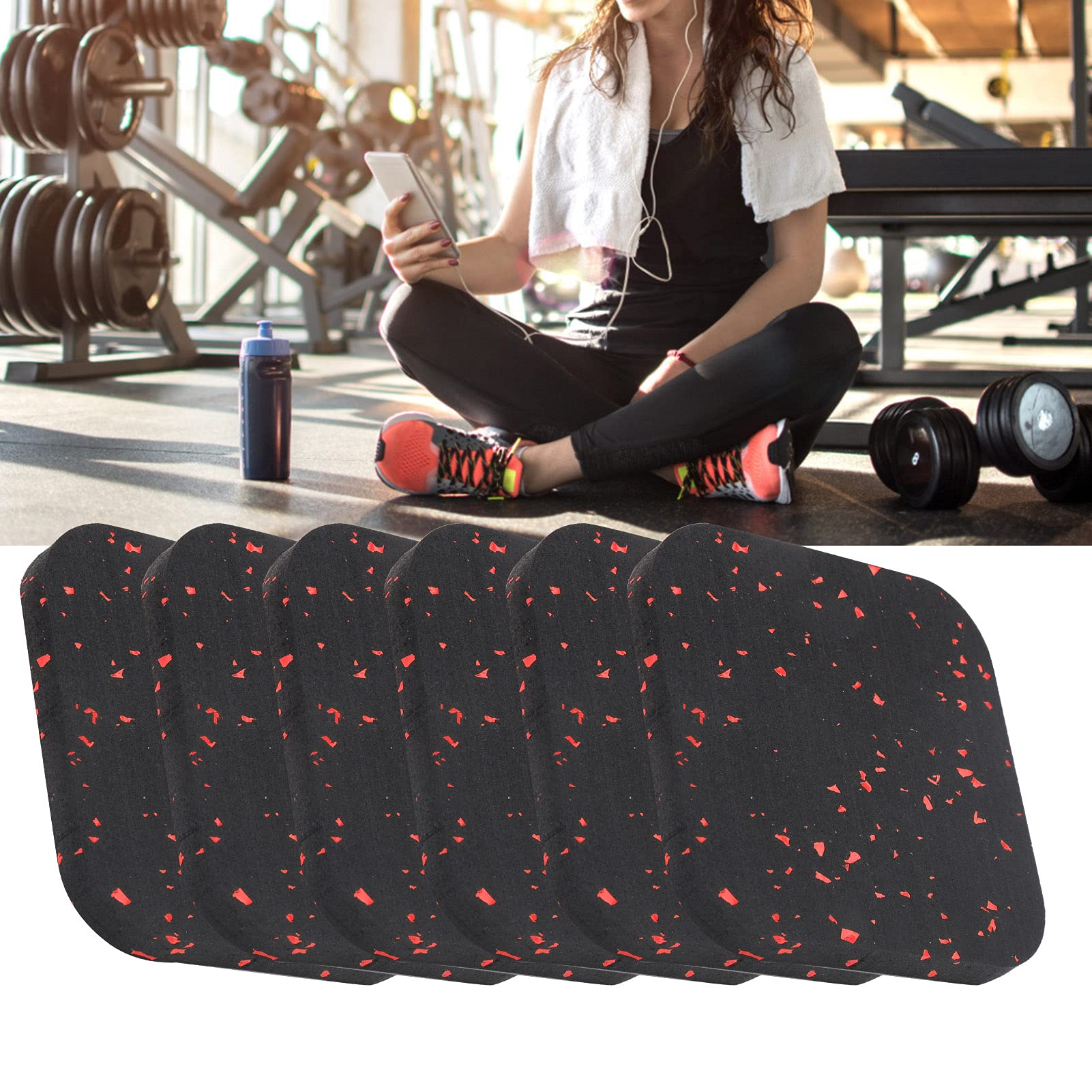 01 Rubber Ground Mat - Non-Slip Soundproof Treadmill Mat for Home Gym, Exercise Equipment Protection - Perfect for Fitness Enthusiasts & Noise Reduction Workouts