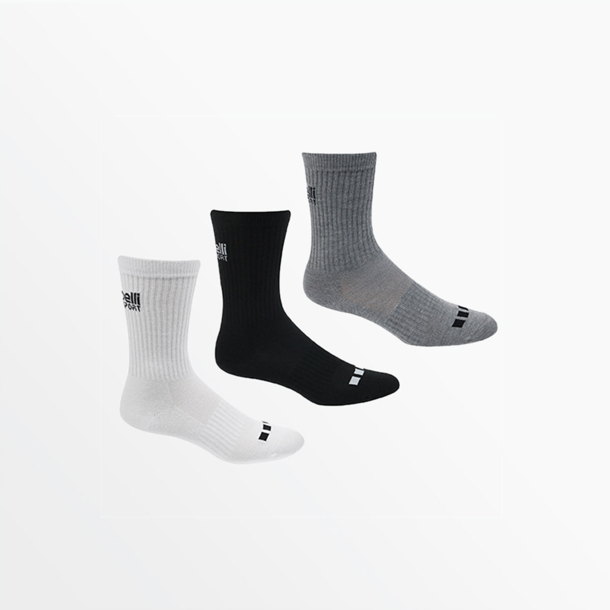 BASICS CS Cool Lightweight Crew Socks - Breathable Athletic Socks for Men & Women - Perfect for Running, Hiking & Everyday Wear