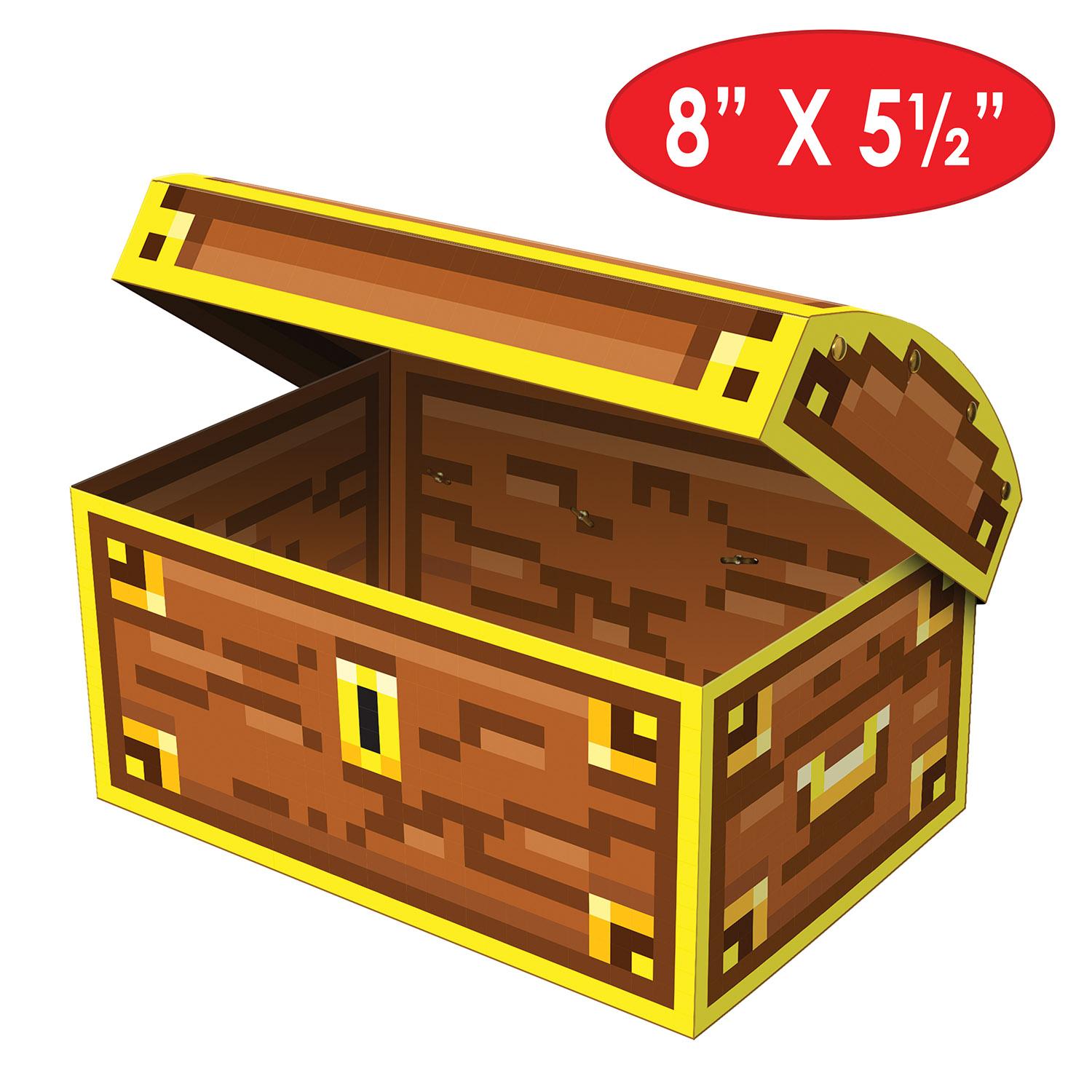 12 Pack Beistle 8 Bit Treasure Chest Party Decorations - Pixel Art Birthday Party Supplies for Gaming Themed Events, Baby Showers & Retro Celebrations