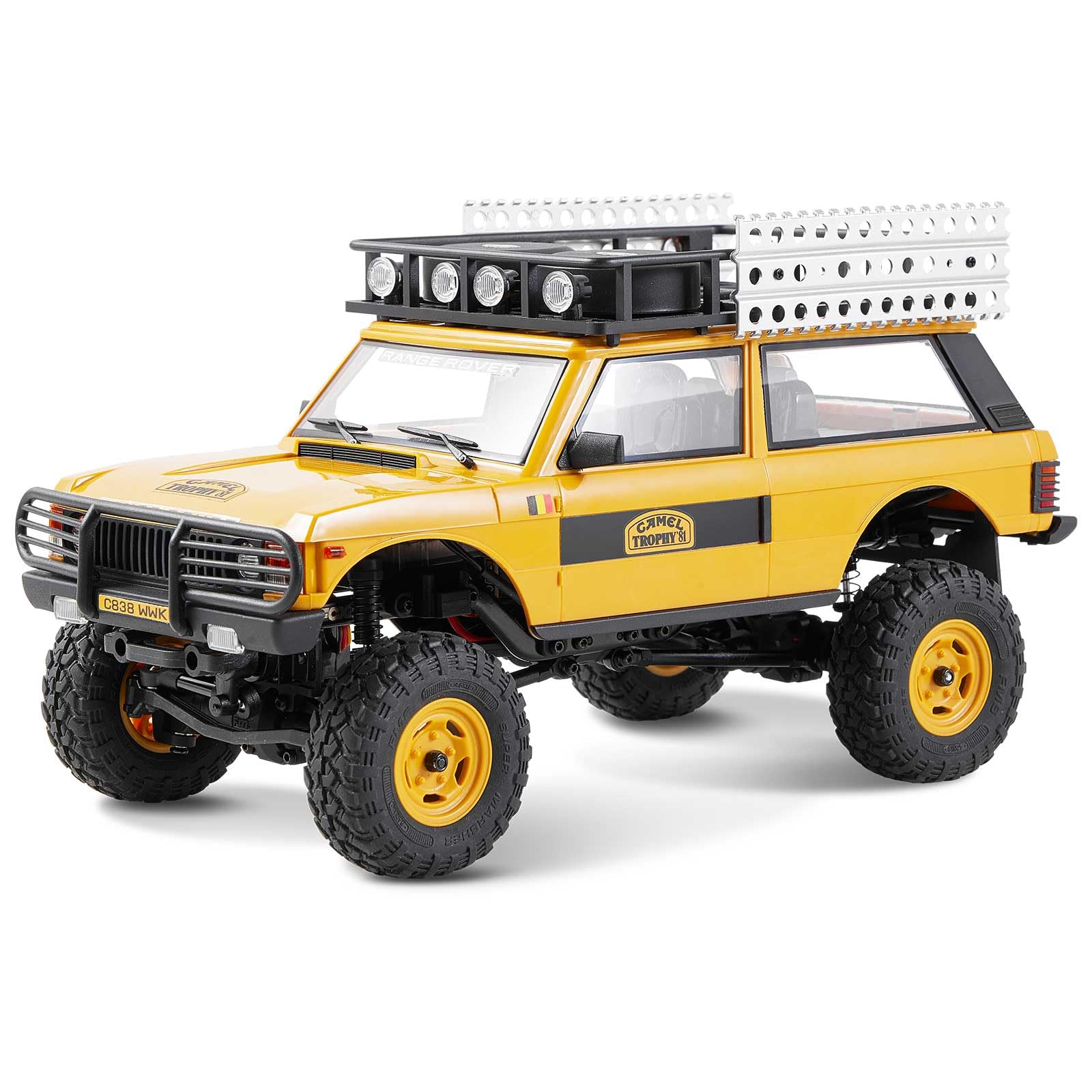1/24 Scale FCX24M Land Rover Range Rover RC Crawler - 2.4Ghz 4WD Off-Road Remote Control Rock Crawler with LED Lights, Speed Switch & Accessory Packs - High Performance RC Cars for Adults - Perfect for Trail Adventures & Off-Road Racing