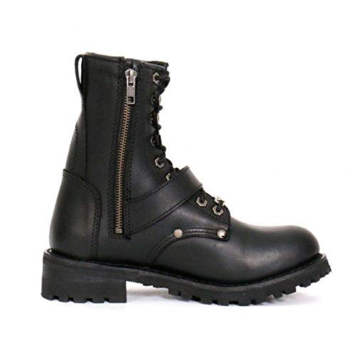 Hot Leathers BTL1001 Women's 7-Inch Tall Logger Leather Boots with Buckle - Size 11 | Durable & Stylish Work Boots for Hiking, Outdoor Adventures & Casual Wear