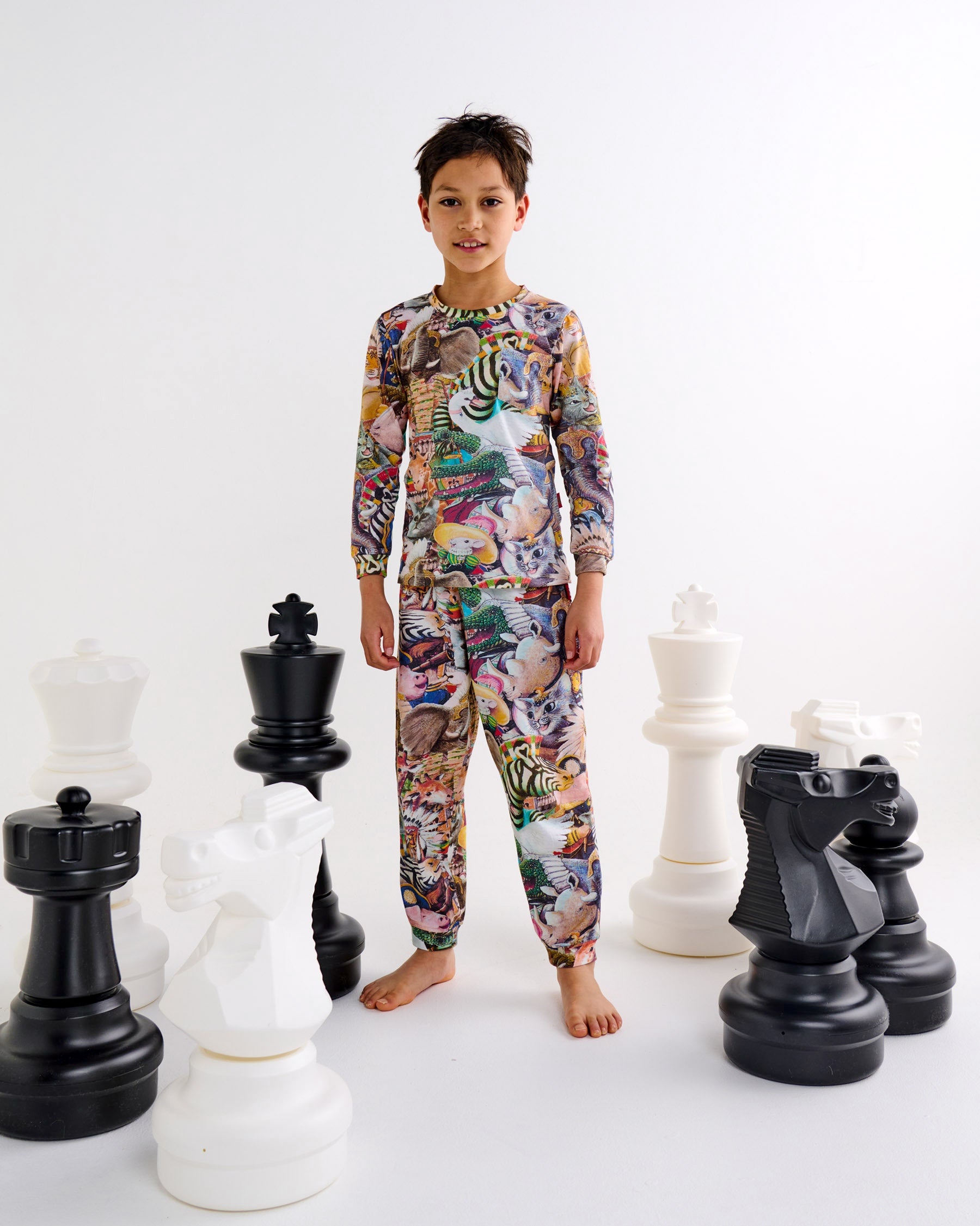 Kip&Co x Eleventh Hour Organic Cotton Kids Pajama Set - Long Sleeve Top & Pants for Cozy Bedtime & Sleepovers | Soft & Comfortable Children's Sleepwear