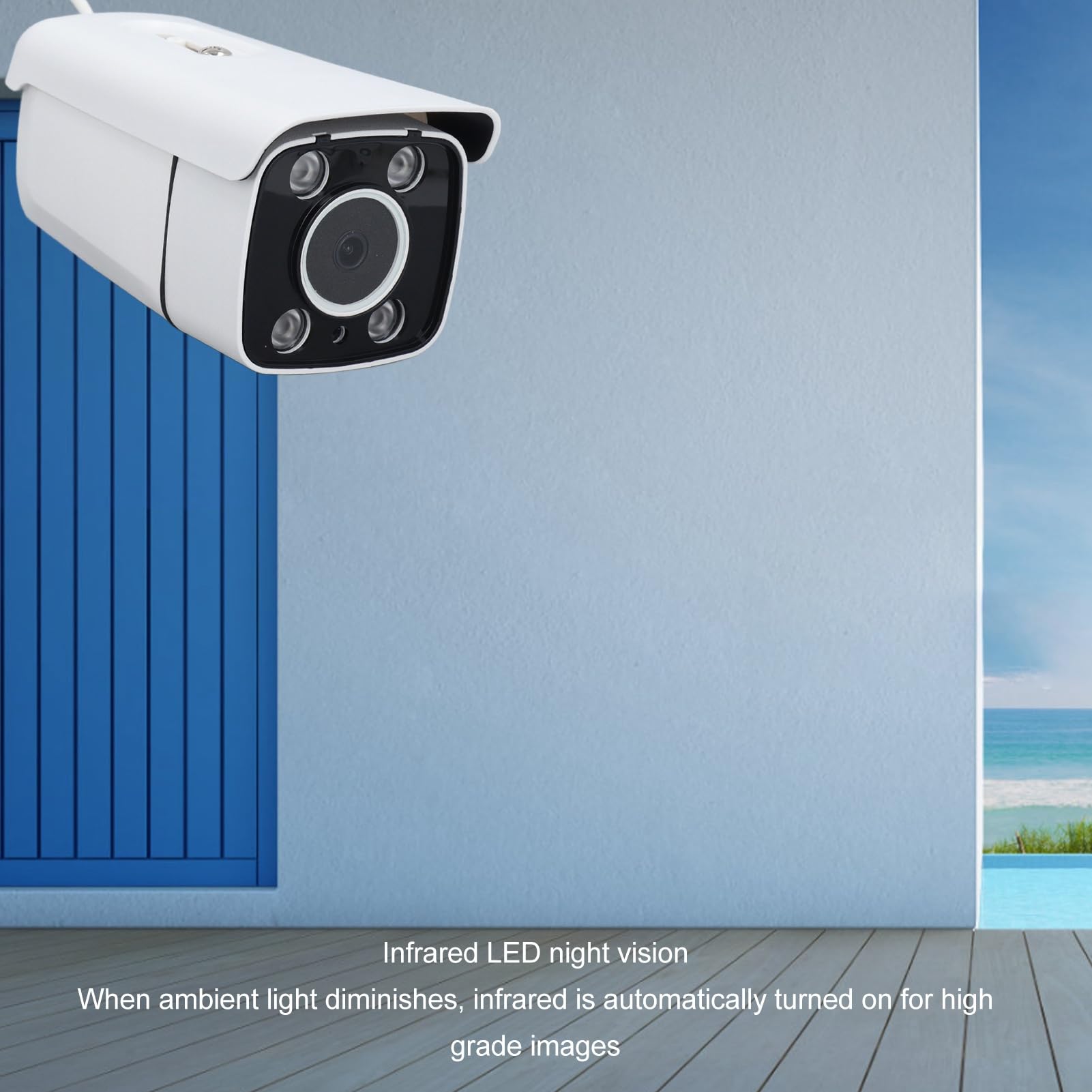 Gavigain 1080p HD Outdoor Security Camera with Night Vision - Smart Home Wireless Surveillance for Pets, Baby, Property & Street Monitoring - Ideal for Home, Office, and Business Security