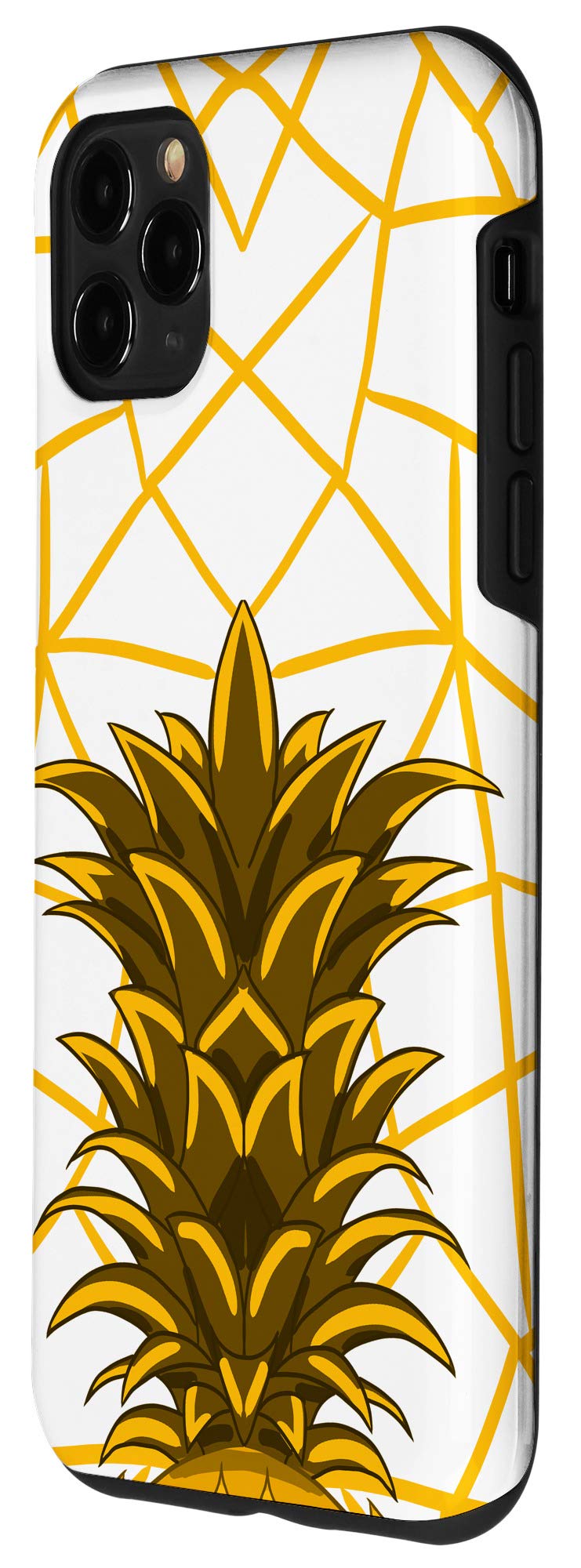 iPhone 11 Pro Max Case - Golden Pineapple Retro Tropical Design - Perfect Gift for Pineapple Lovers - Durable Protective Phone Cover for Travel, Beach & Summer Style