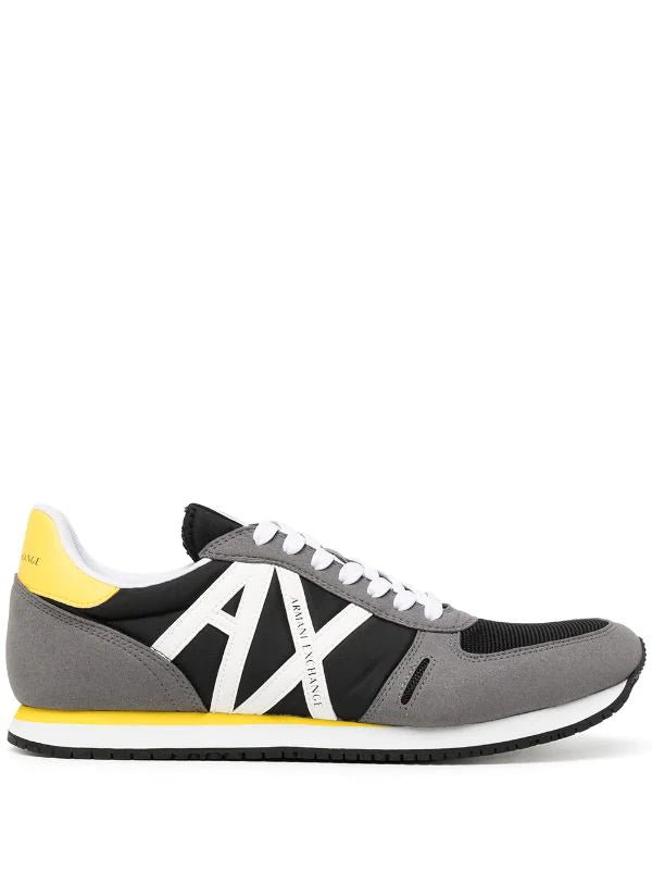 Armani Exchange Men's Casual Sneakers - Black, Gray & Yellow Color Options | Comfortable Walking Shoes for Daily Wear & Gym