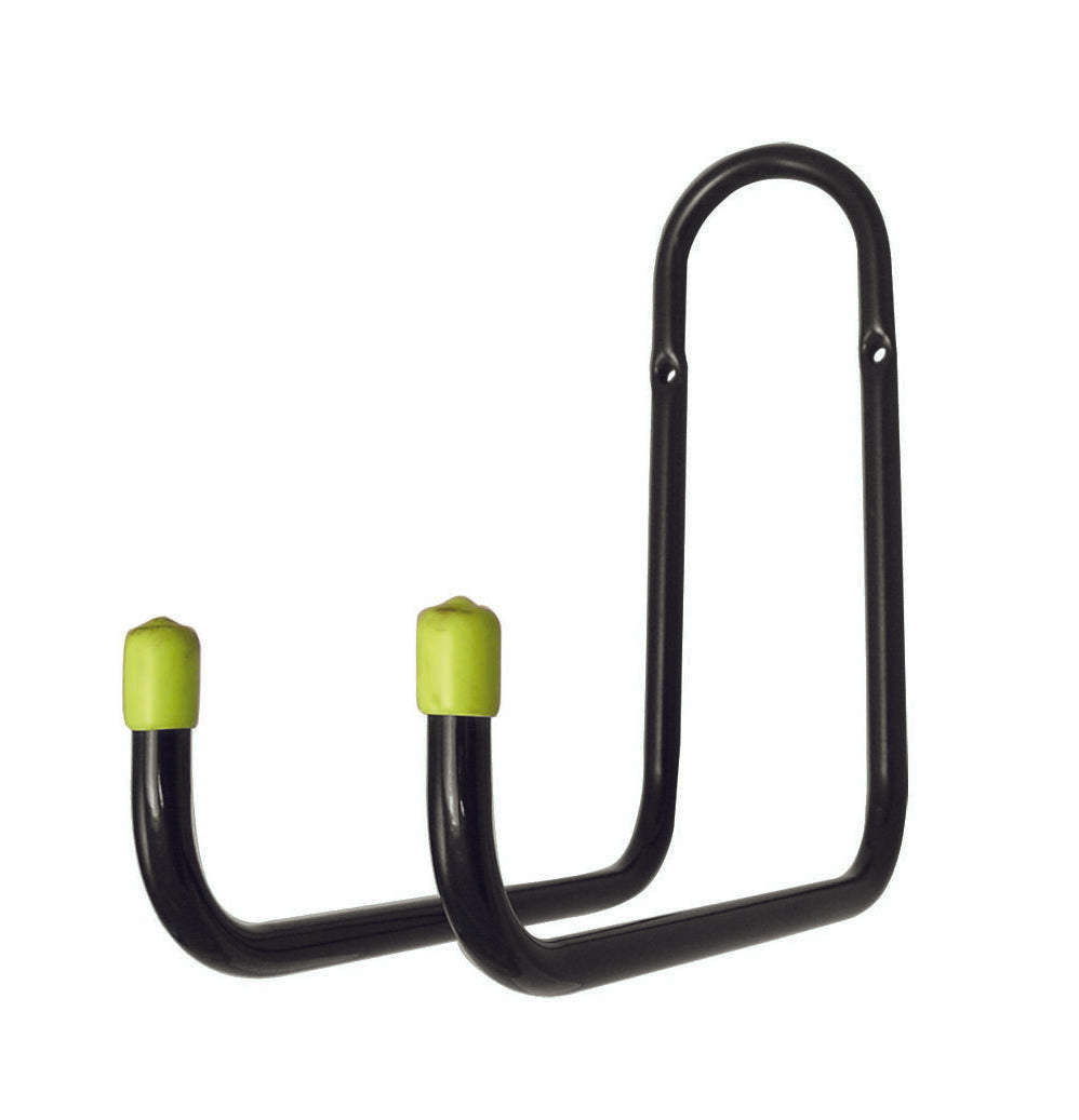 22cm Black Heavy Duty Double Hook for Hanging Coats, Hats & Bags - Perfect for Entryway, Closet & Garage Organization