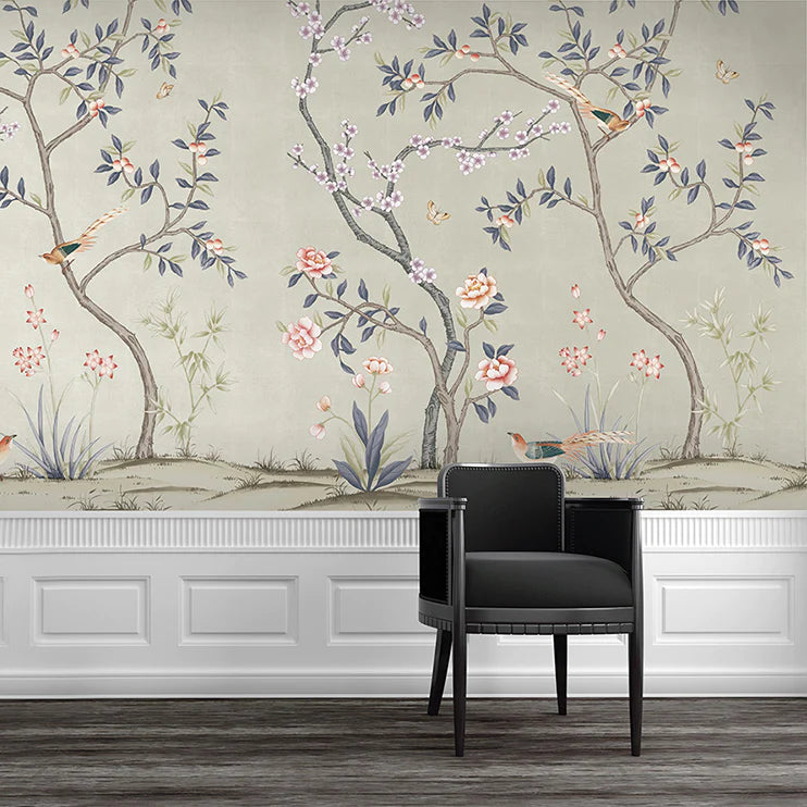 Self-Adhesive Garden Wall Mural - Easy Peel & Stick Wallpaper for Home Decor, Living Room, Bedroom & Nursery - Nature Inspired Botanical Design for Indoor Walls