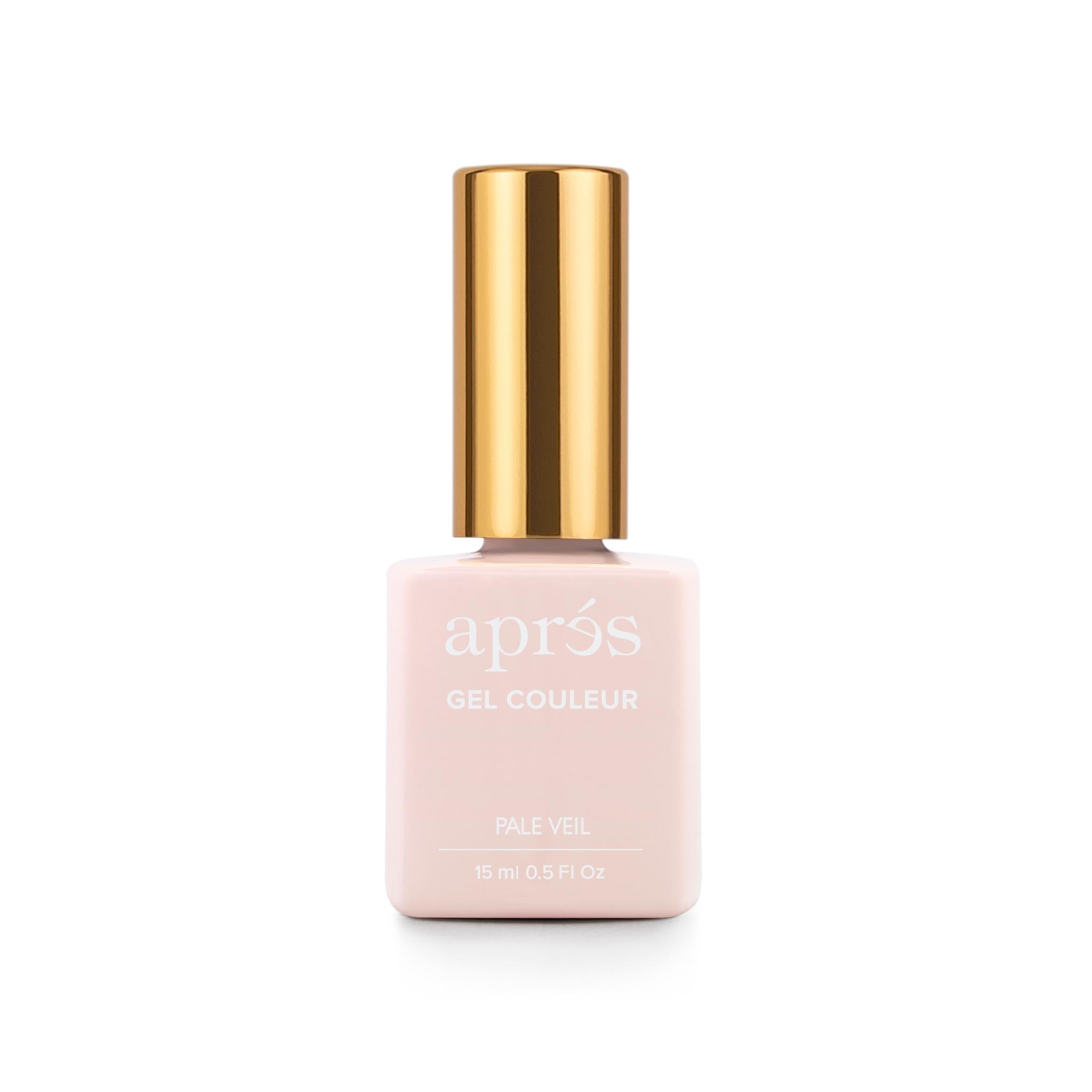 Apres Gel Polish - Pale Veil Nude Pink Gel Nail Polish - Long Lasting Soak Off UV LED Nail Lacquer for Manicures & Pedicures - Perfect for Salon, Home Use & Special Occasions