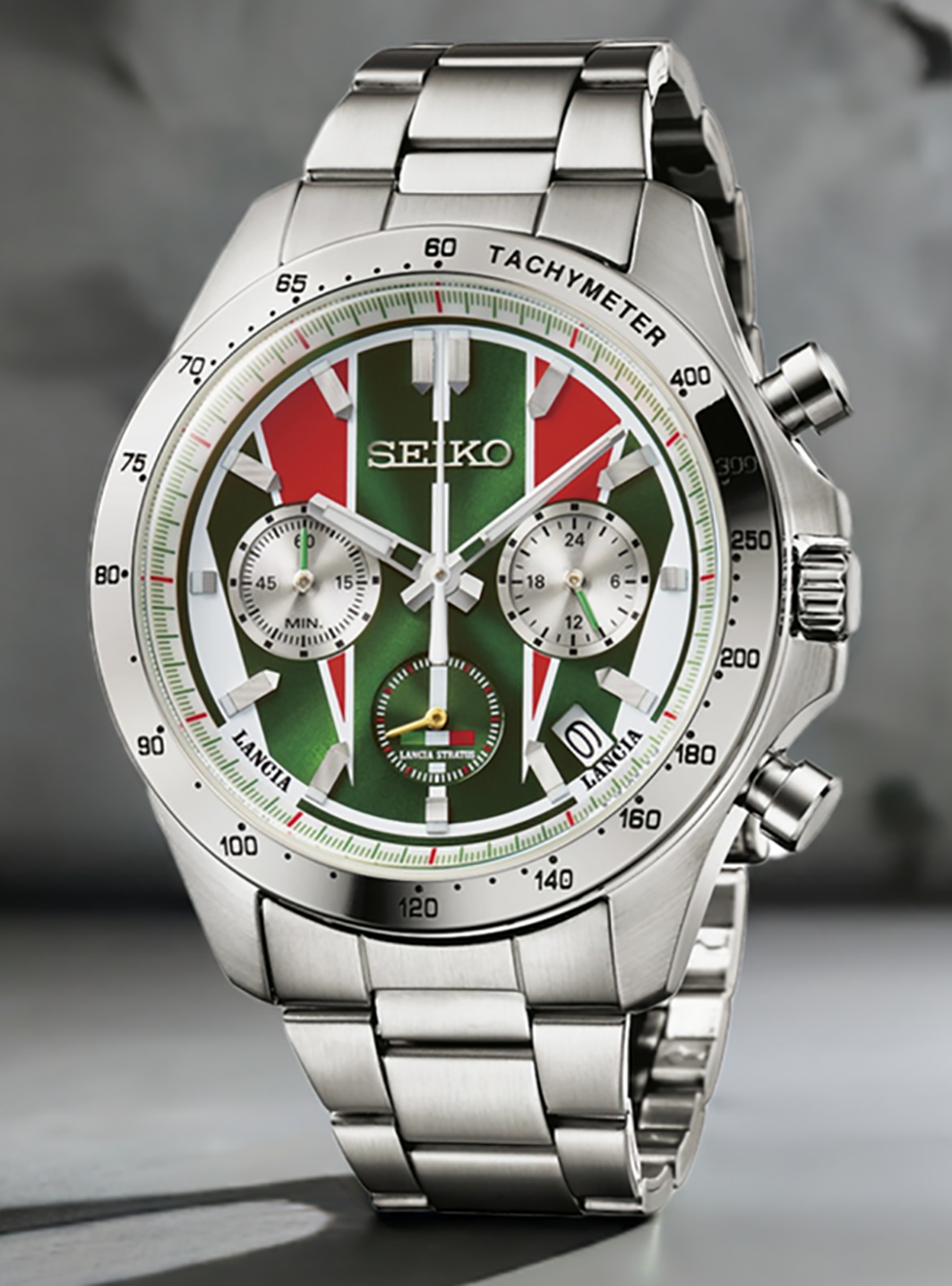 SEIKO x LANCIA STRATOS 50th Anniversary Limited Edition Watch - Japanese Made Automatic Chronograph - Perfect for Collectors & Racing Enthusiasts