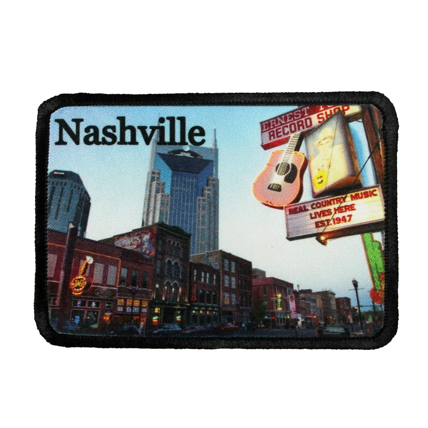 Nashville Tennessee Downtown Patch - Iron On Applique for Travel Souvenirs & DIY Crafts | Perfect for Jackets, Hats, Bags & Scrapbooking
