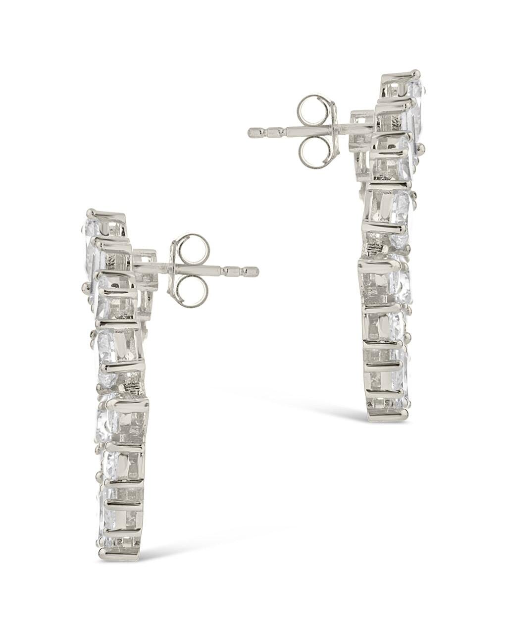 Shania CZ Circle Stud Earrings for Women - Sparkling Cubic Zirconia Silver Hoop Earrings - Perfect for Parties, Weddings & Everyday Wear