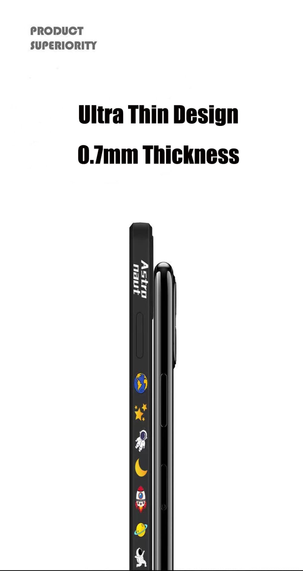 **Astronaut Phone Case for iPhone 13 12 11 Pro Max XS Max XR X 8 7 Plus - Soft Silicone Bumper Cover with Lanyard - Cute & Durable for Everyday Use**