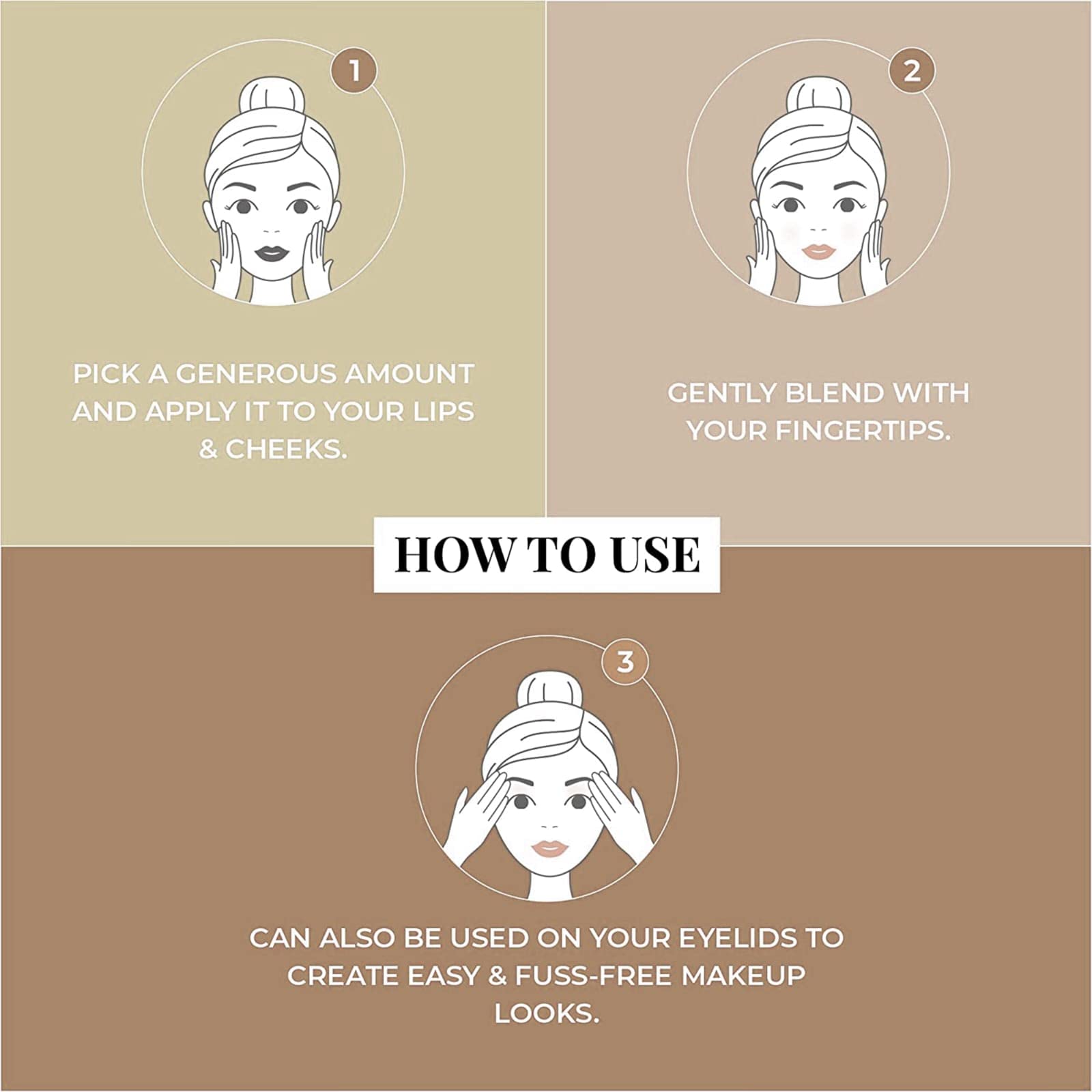 FYORR Premium Lips N Cheeks Eyes Tint - Natural Multitasking Lipstick, Blush & Eyeshadow for a Flawless Glow (7g) | Perfect for Everyday Makeup, Date Nights & Professional Looks