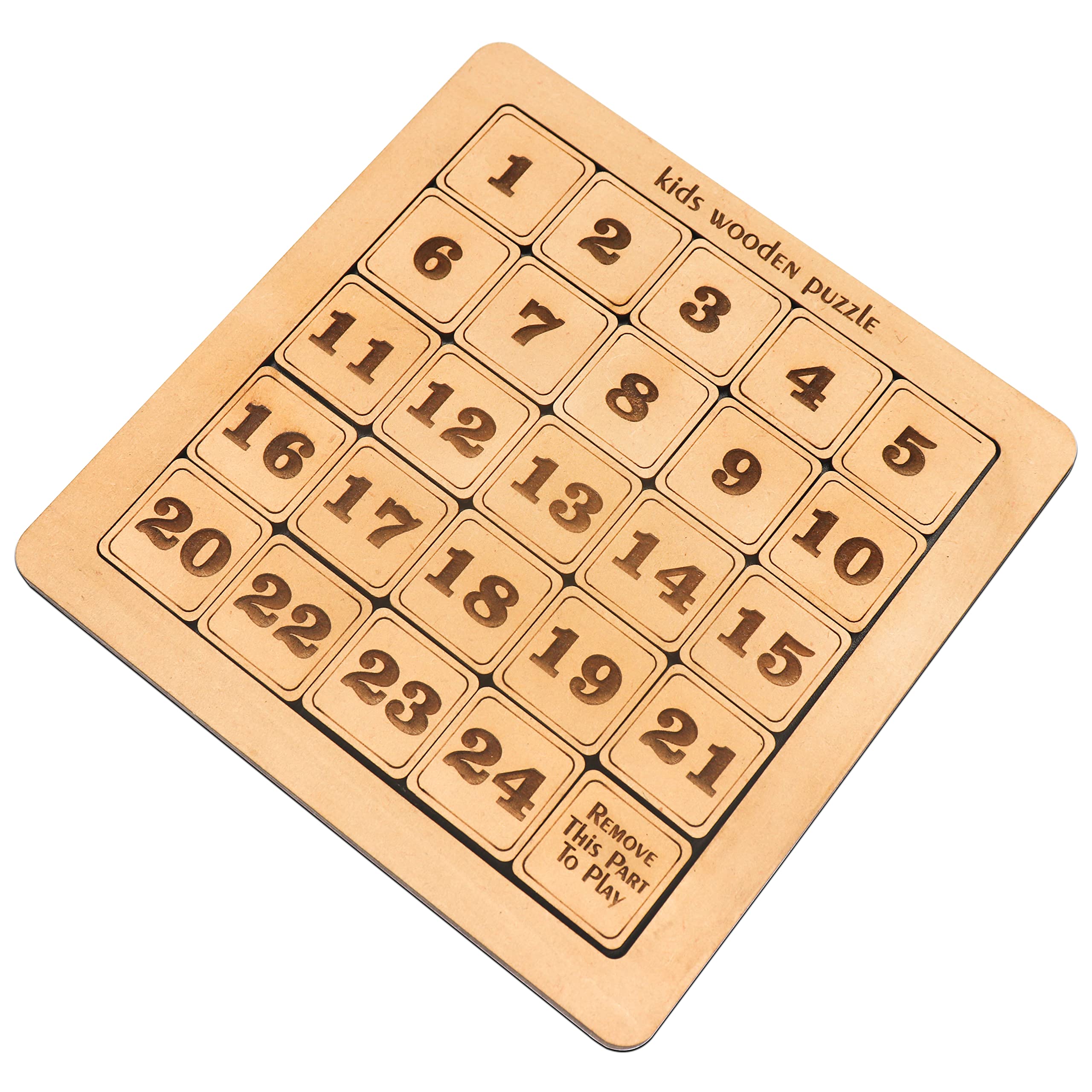 StarLaser Wooden Number Slide Puzzle - Brain Boosting IQ Game for Kids Ages 3-8 | Educational Learning Toy | Perfect Birthday Gift for Boys & Girls | Fun Classroom & Homeschool Activity