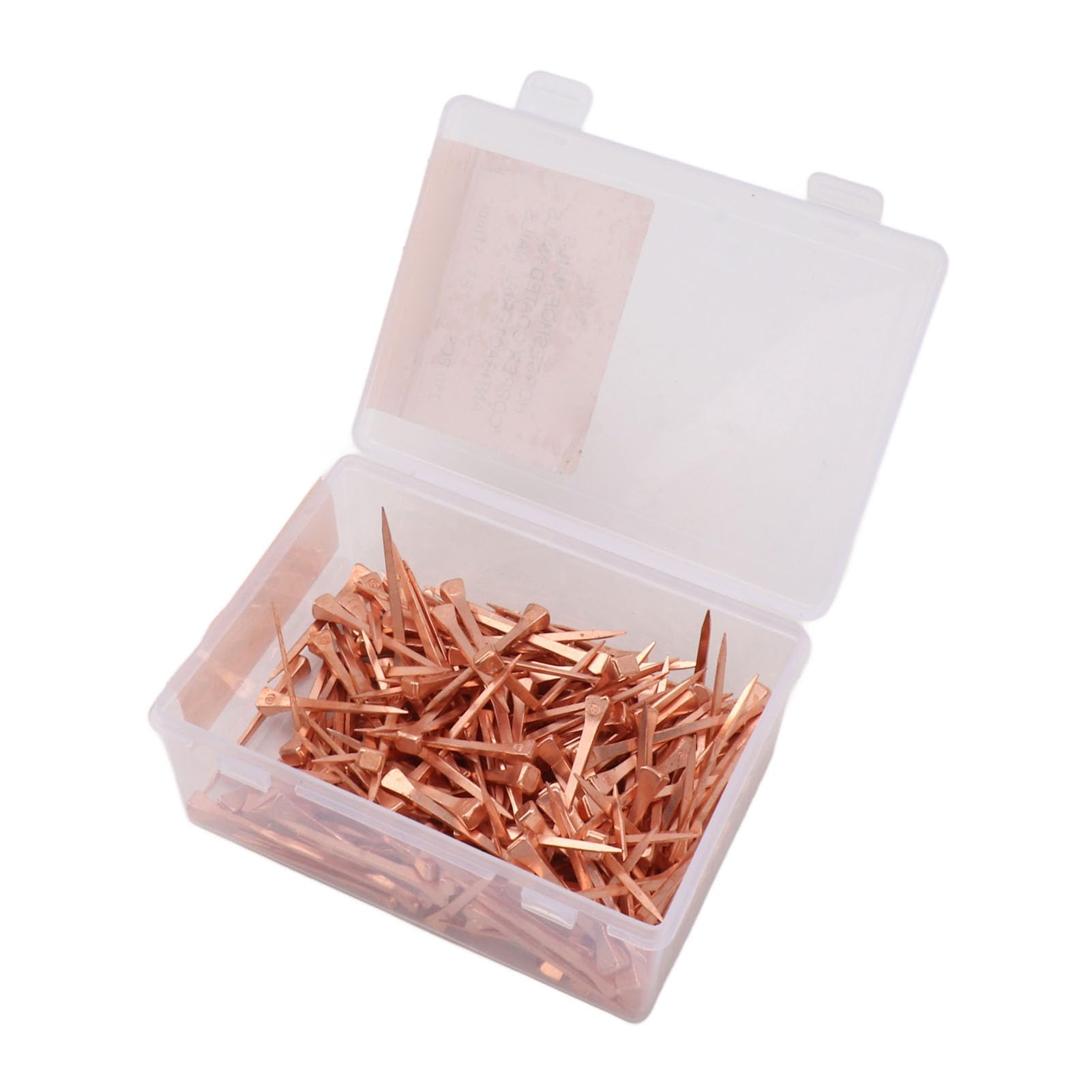 Tnfeeon 250Pcs Copper Horseshoe Nails - Rustproof Plated Equestrian Riding Equipment for Horses, Gardening & Farming Supplies (51mm E5) - Perfect for Horse Shoeing, Stable Maintenance & DIY Projects