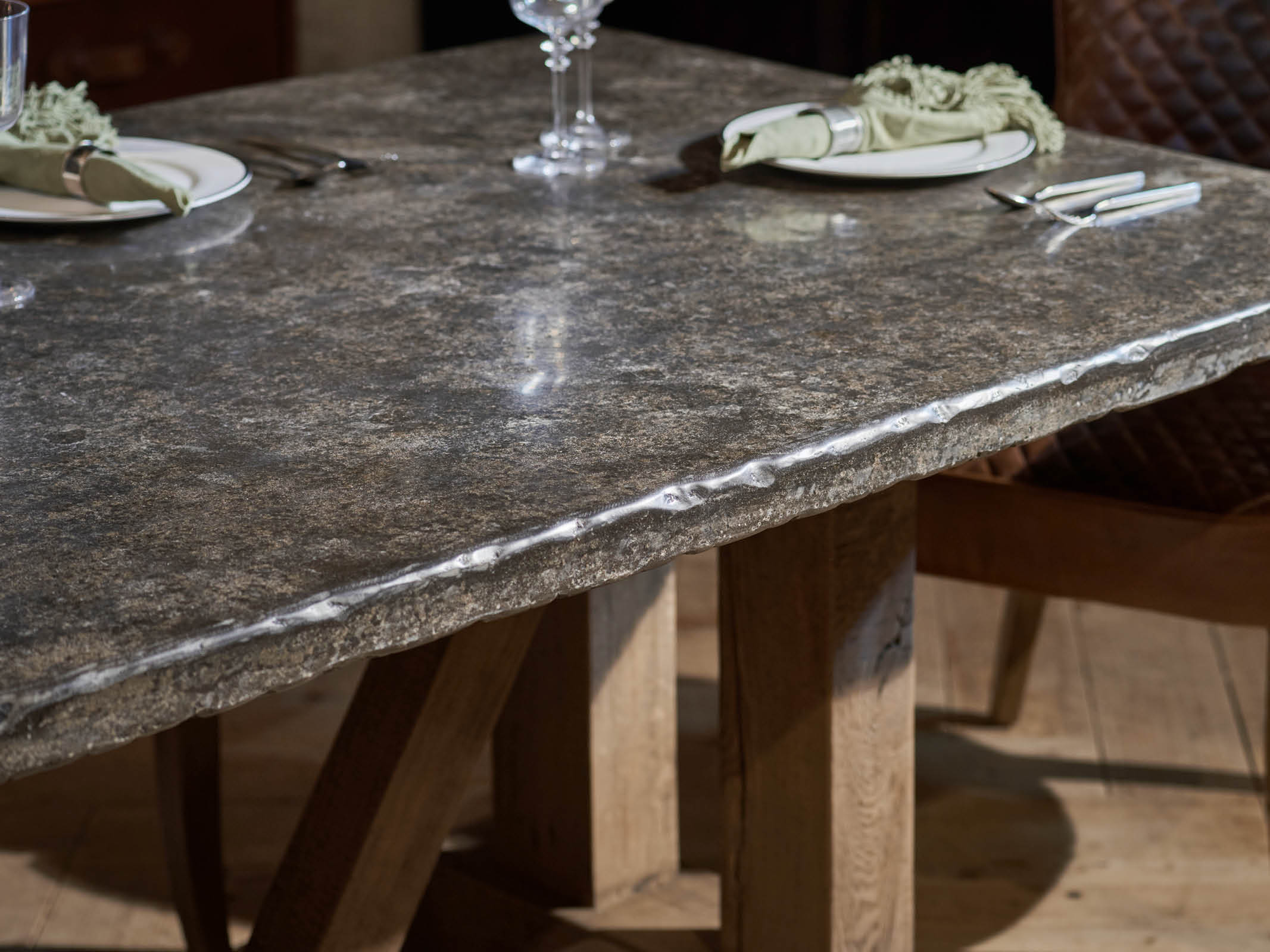 Handcrafted Monastery Dining Table - Solid Wood Farmhouse Table for Kitchen & Dining Room - Perfect for Family Gatherings & Entertaining Guests