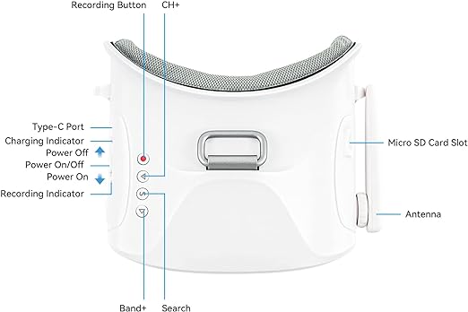 BetaFPV VR03 FPV Goggles with DVR Recording - HD Immersive Drone Racing Glasses for FPV Flying & Aerial Photography | Perfect for Drone Pilots, Quadcopter Enthusiasts & RC Hobbyists
