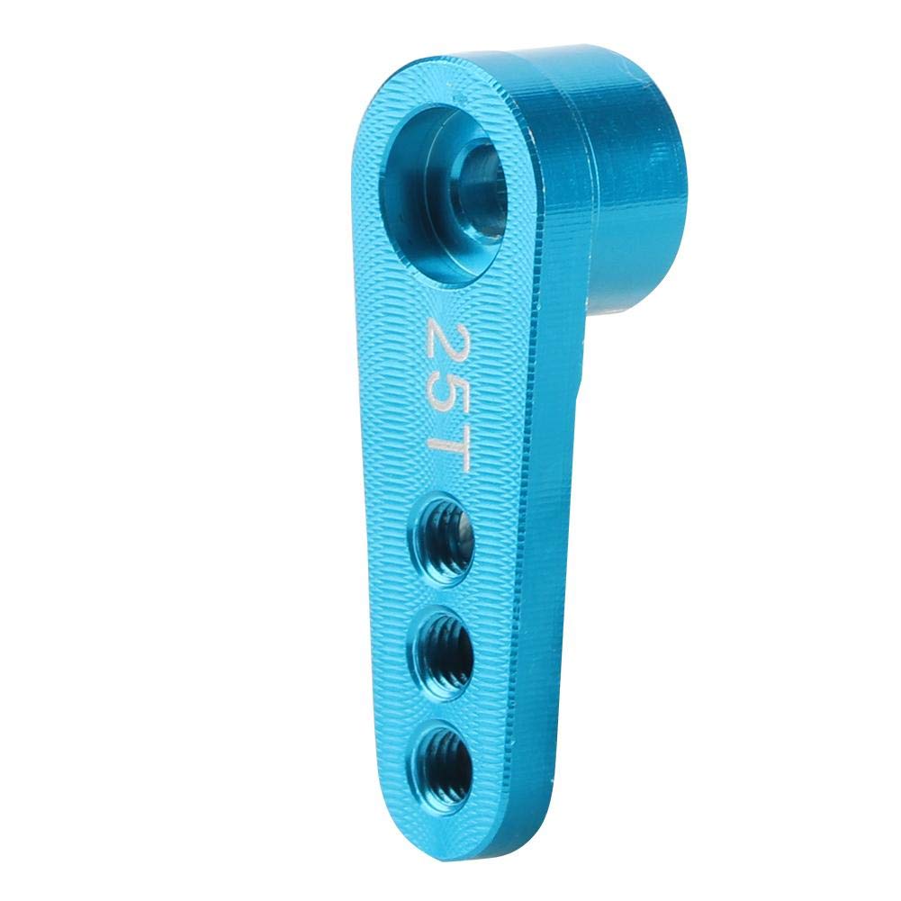 Lightweight 1.1 Inch Servo Arm Horn for RC Cars - Aluminum Alloy 28.5MM Precision Half Arm Horn Compatible with HSP 1/10 Truck & Hobby Model Vehicles (Blue) - Perfect for RC Drifting, Crawling & Off-Road Racing