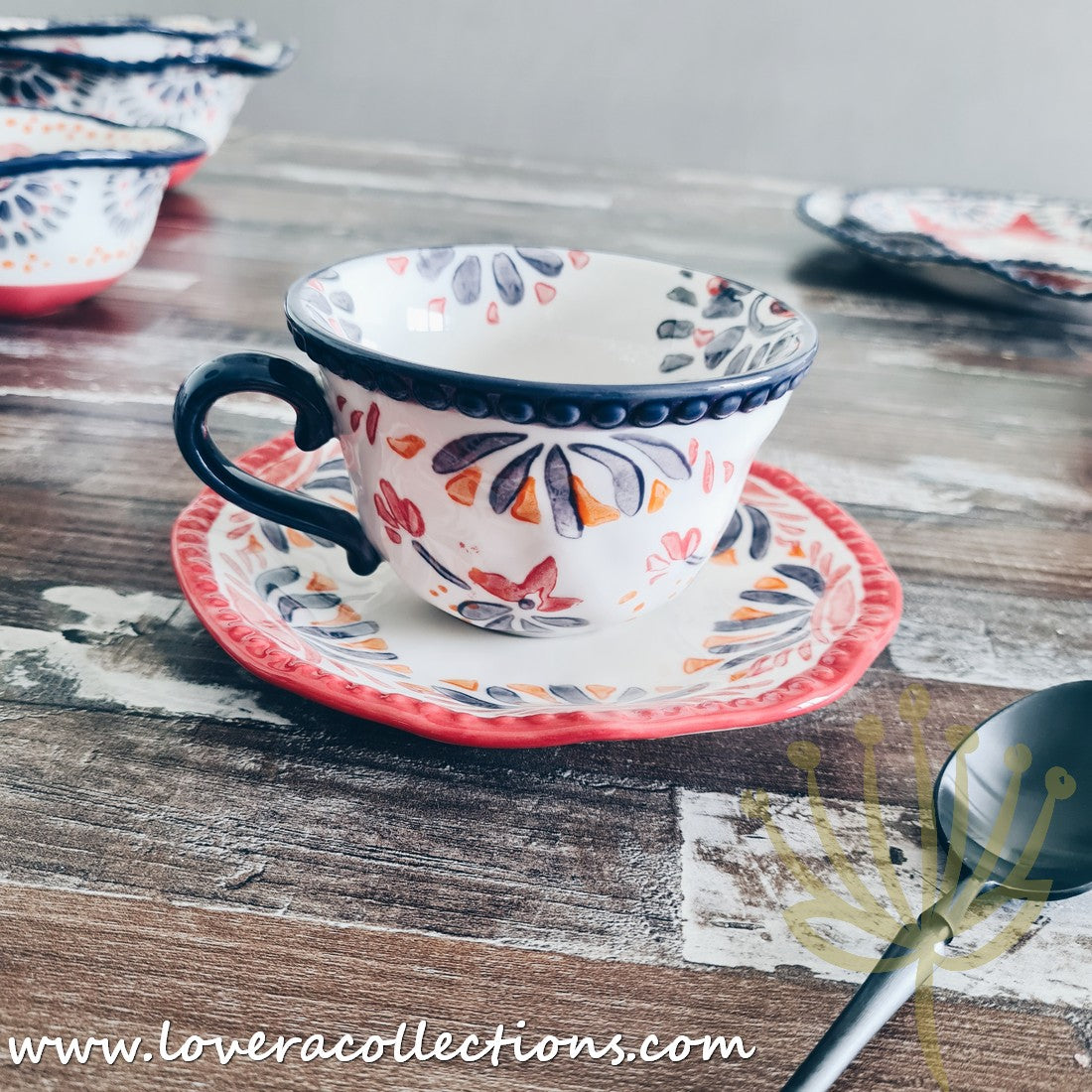 Afrocentric Red Dinnerware & Serveware Set - Elegant African-Inspired Plates, Bowls & Serving Dishes for Stylish Dining & Entertaining | Perfect for Dinner Parties, Holidays & Cultural Celebrations