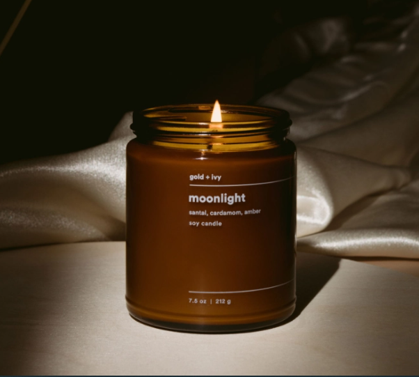 Moonlight Soy Candle - 7.5 oz Natural Soy Wax Candle for Relaxation, Aromatherapy & Home Decor | Perfect for Bedroom, Bathroom & Gift Giving