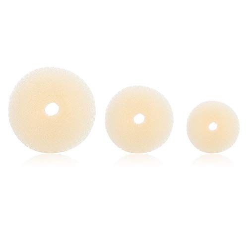 3PCS Donut Hair Bun Maker for Women - Hair Styling Tool, Doughnut Shaper Disk for Short & Thin Hair - Perfect for Parties, Weddings & Everyday Hairstyles