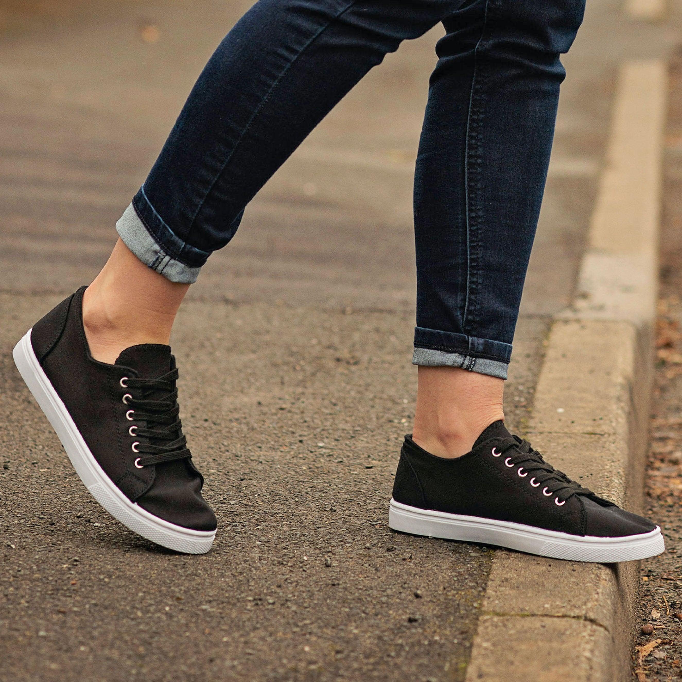 Women's Ambleside Canvas Trainers - Comfortable Casual Sneakers for Walking, Travel & Everyday Wear | Breathable Lightweight Shoes for Women