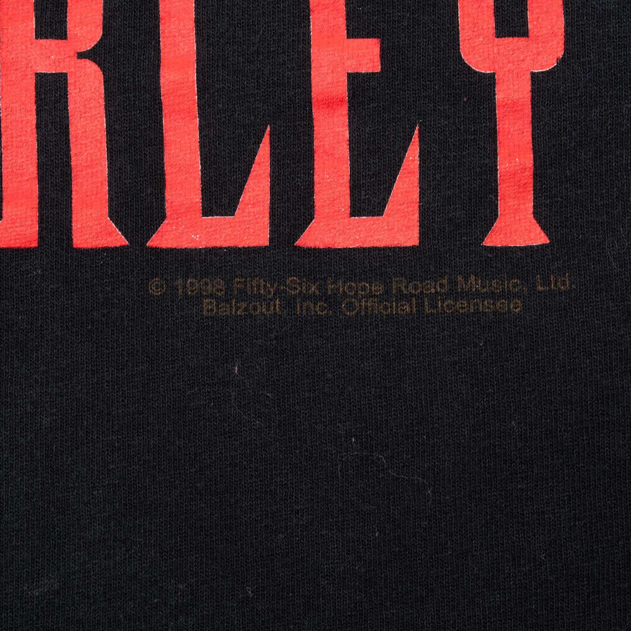 Vintage Bob Marley Reggae 1998 Black T-Shirt XL - Retro Music Tee for Concerts, Festivals & Casual Wear