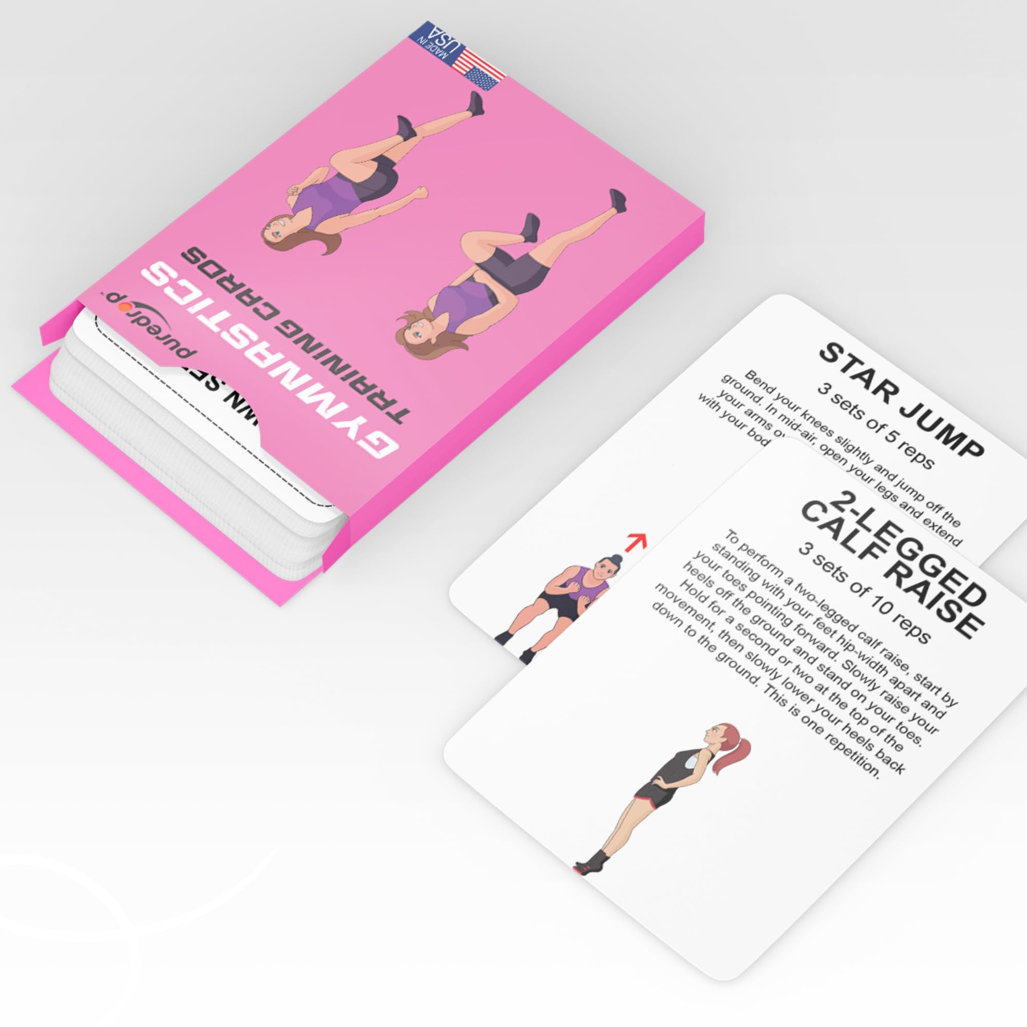Gymnastics Training Equipment Aid Cards - Solo Practice Drills, Home Workouts & Exercises for Kids, Youth, Beginners & Dancers | Perfect for At-Home Training, Dance Studios & Gymnastics Clubs