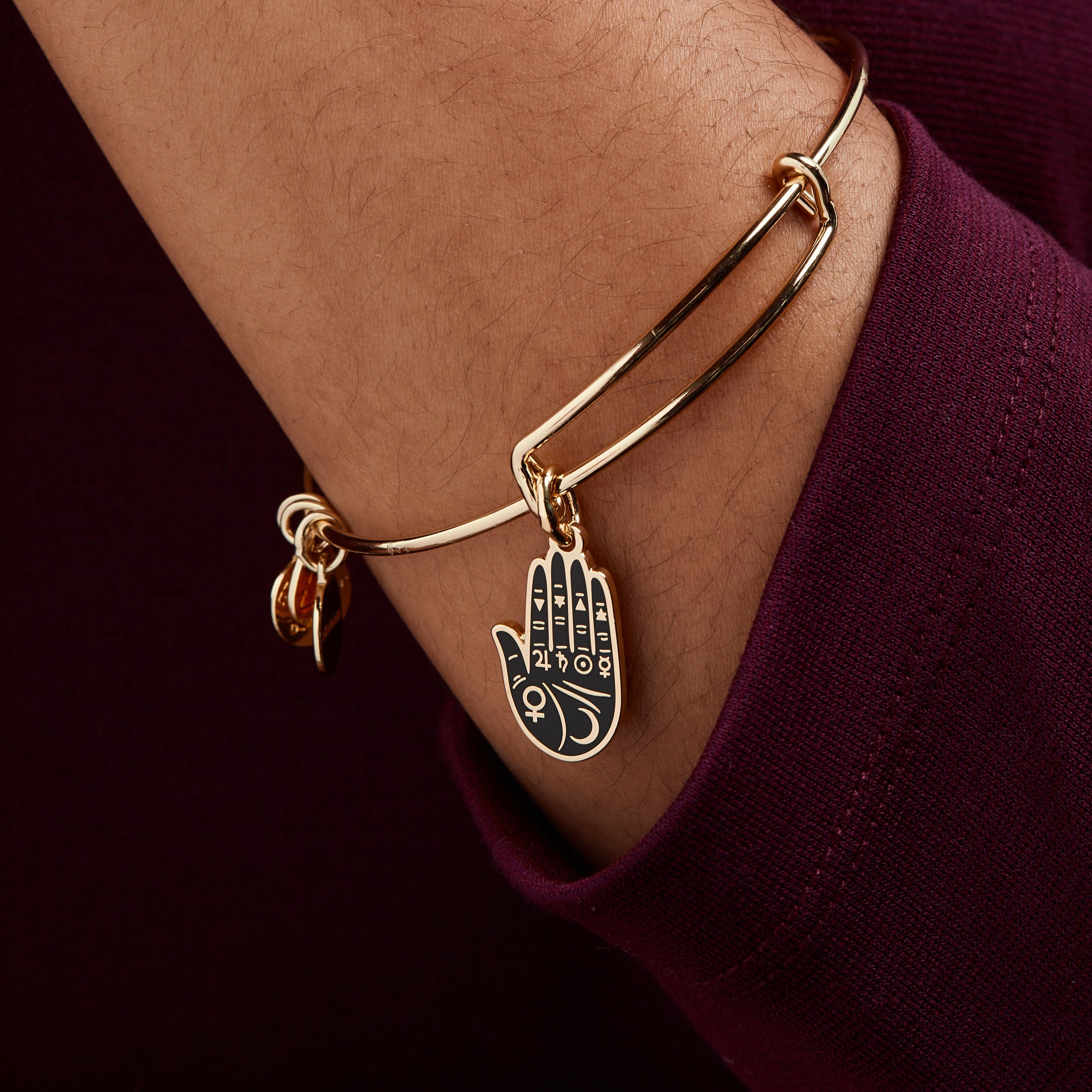 Lucky Palmistry Charm Bracelet for Women - Feng Shui Wealth & Fortune Jewelry - Perfect for Spiritual Healing, Meditation & Gift Giving