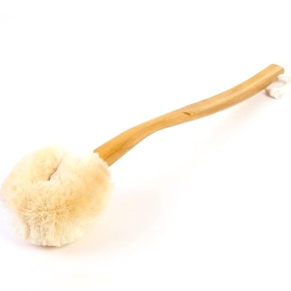 EcoMax Long Handle Back Brush with Medium Bristles - Exfoliating & Cleansing Shower Brush for Hard-to-Reach Areas, Perfect for Back Acne & Skin Care