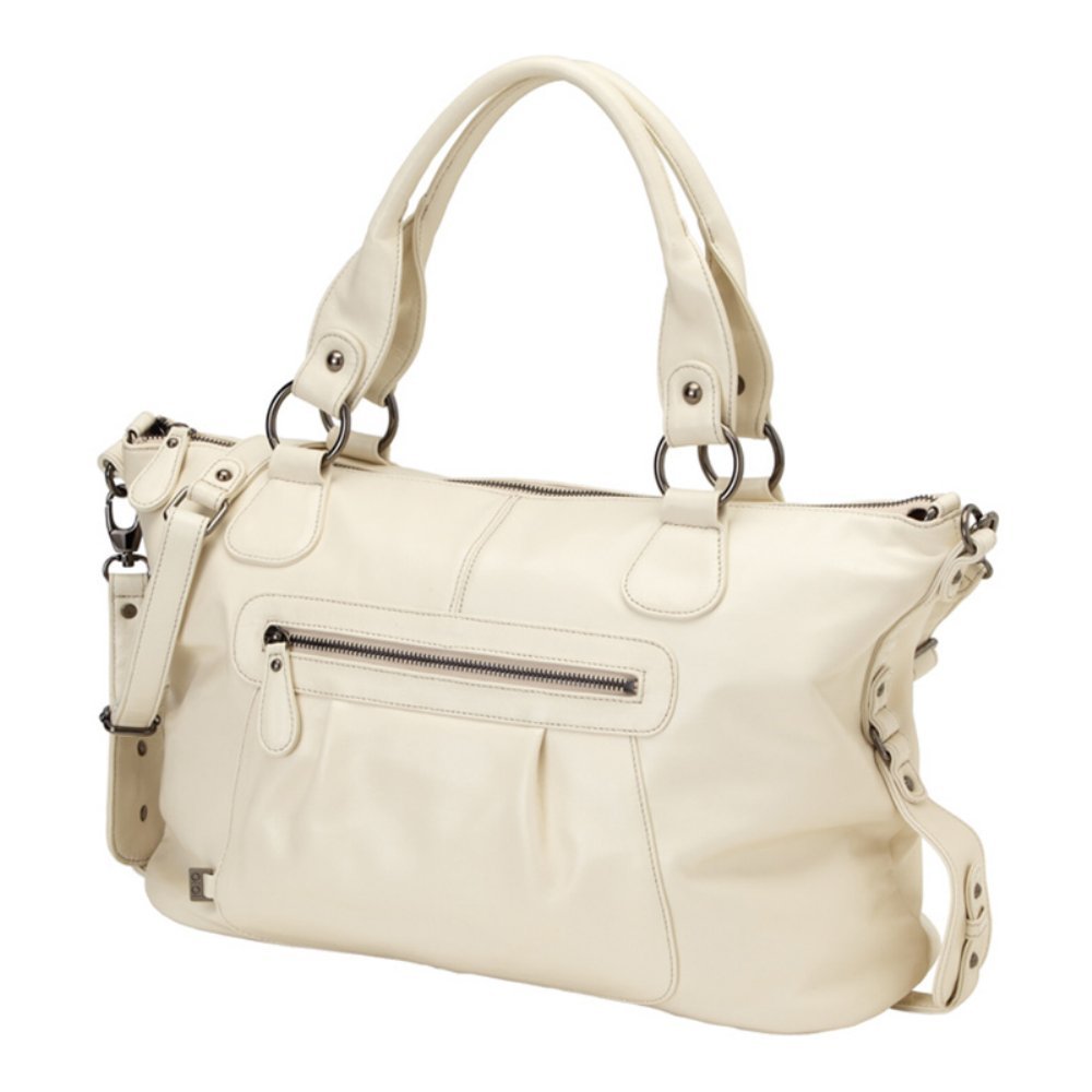 Stylish Slouch Tote Diaper Bag for Moms - Premium Ivory Color - Perfect for Baby Essentials, Travel & Everyday Use