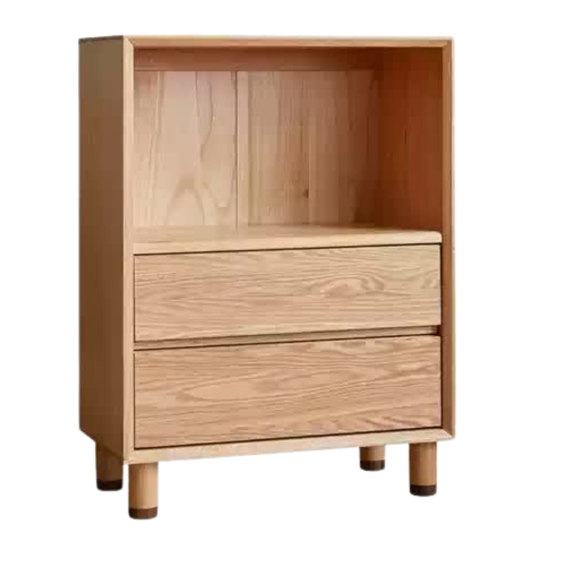 Oak Solid Wood Modern Creative Bookcase - Stylish Storage for Books & Home Decor | Perfect for Living Room, Office & Study Spaces
