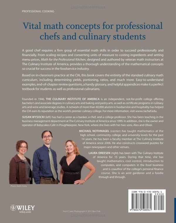 Professional Kitchen Math Guide - Essential Calculations for Chefs & Culinary Students | Perfect for Cooking, Baking & Recipe Scaling