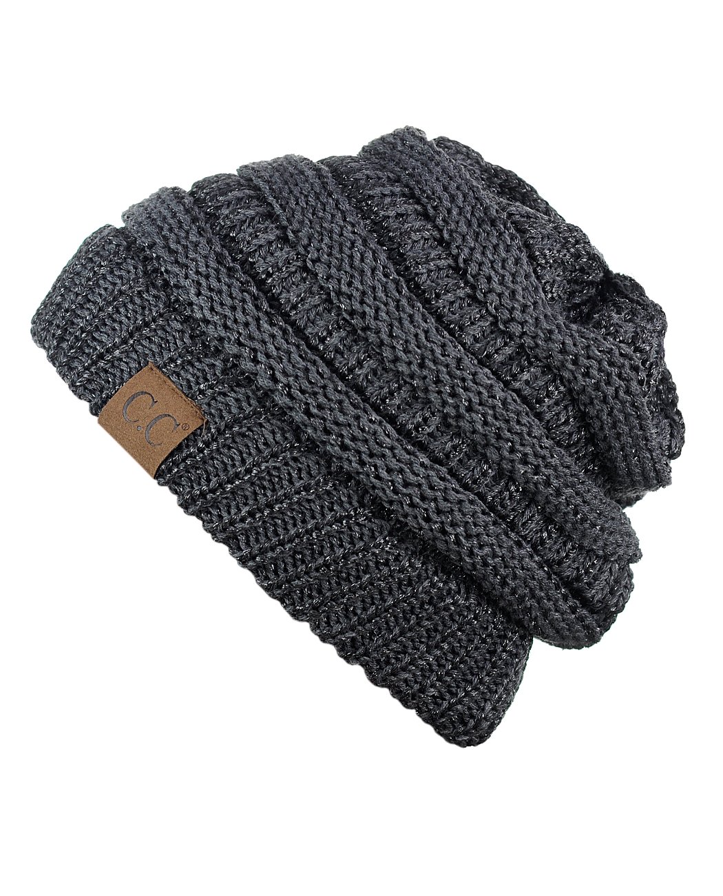 Trendy Chunky Cable Knit Beanie - Soft Stretch Warm Winter Hat for Women & Men - Perfect for Skiing, Snowboarding & Outdoor Activities