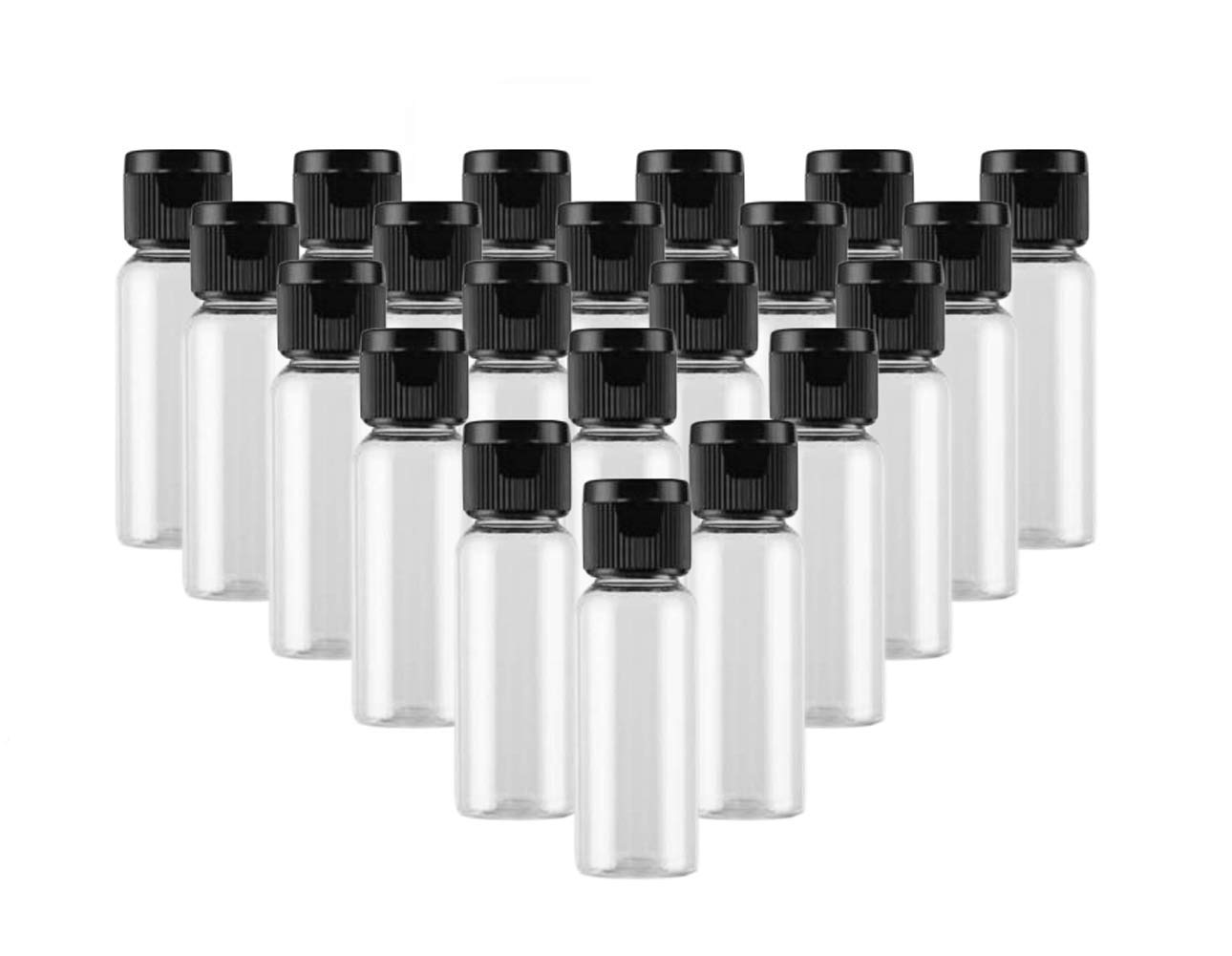 10-Pack 30ml Refillable Travel-Sized Clear Plastic Squeeze Bottles with Black Flip Cap - Leakproof Cosmetic Containers for Toiletries, Shampoo, Lotion & Essential Oils - Perfect for Travel, Gym & Home Organization