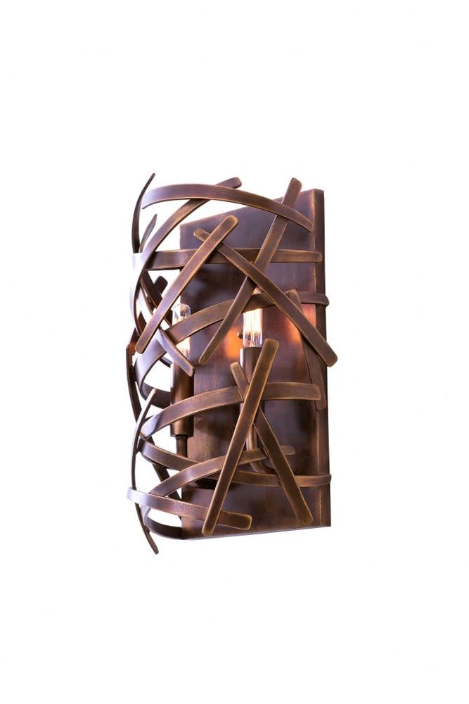 Kalco 501520CP Transitional Two Light Wall Sconce - Copper Patina Finish from Ambassador Collection | Perfect for Bedroom, Hallway & Entryway Lighting