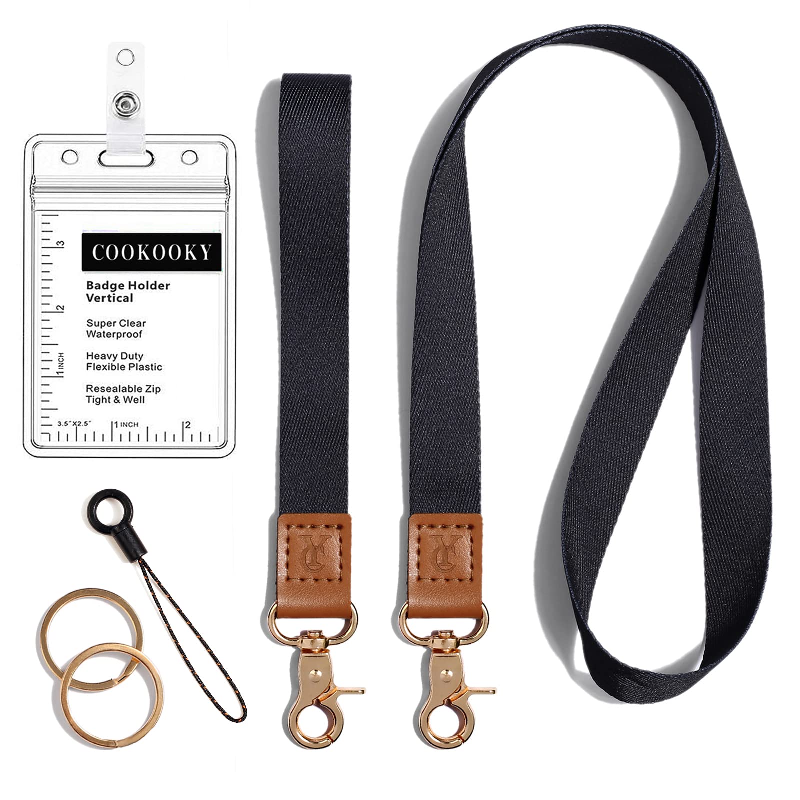 ID Badge Lanyards & Keychains - Secure Wrist Strap for Work & Events