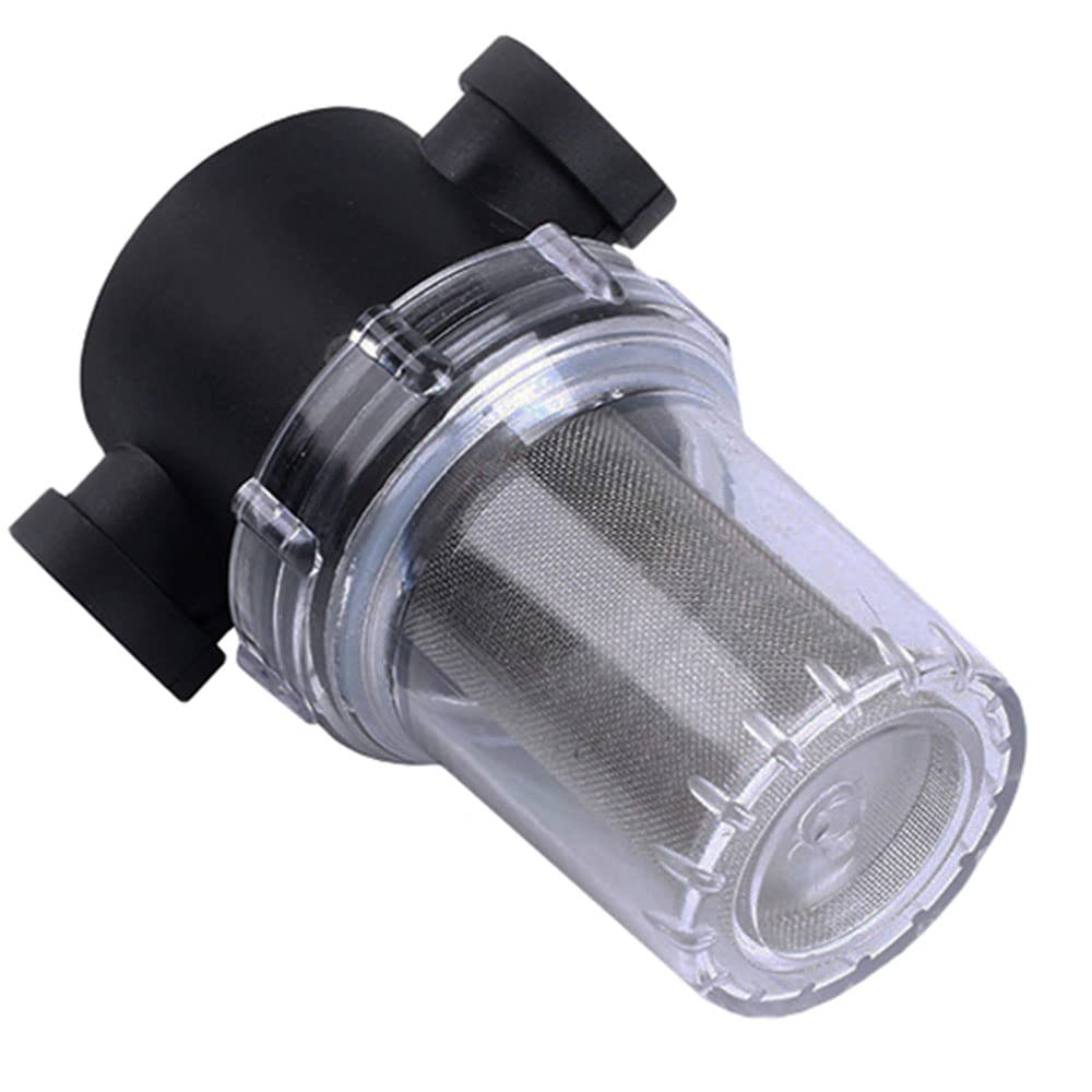 1PCS G1 20 Mesh Plastic Transparent Garden Water Filter for Irrigation System, Aquaculture & Household Water Pipes - Perfect for Drip Irrigation, Fish Ponds & Home Water Filtration